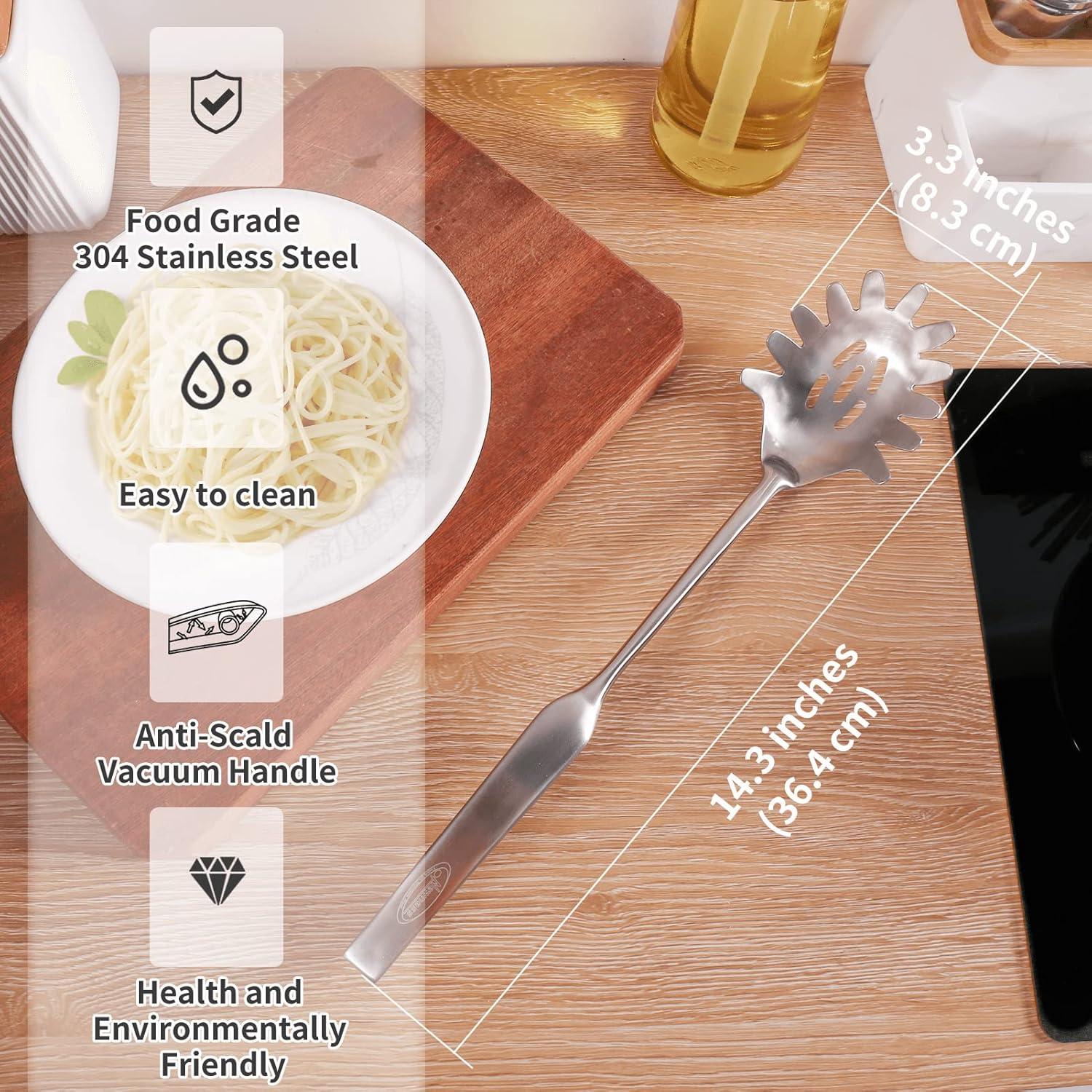 Servidor de Espagueti Newness 36.3 cm Acero Inoxidable Ergonómico