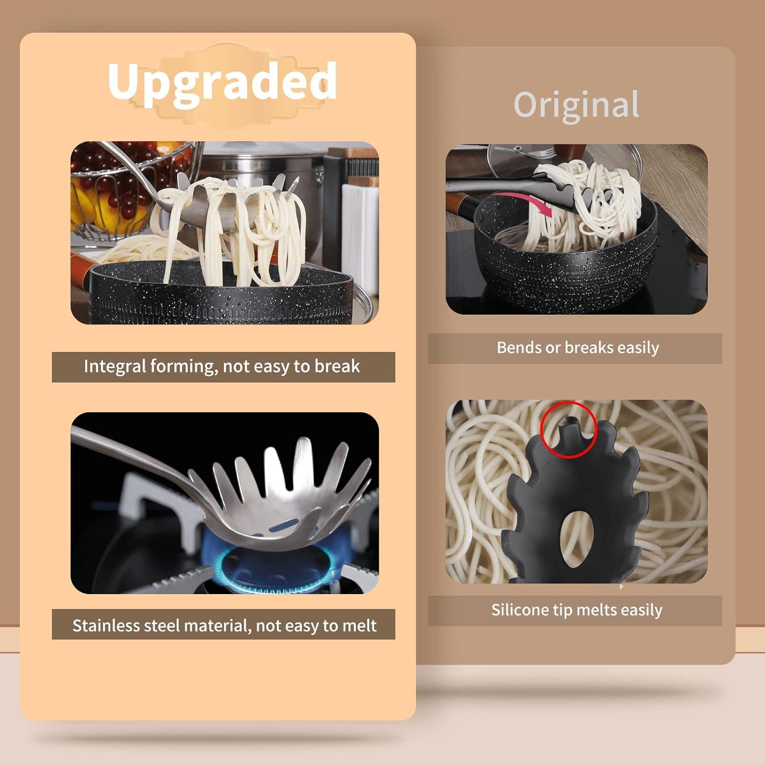 Servidor de Espagueti Newness 36.3 cm Acero Inoxidable Ergonómico