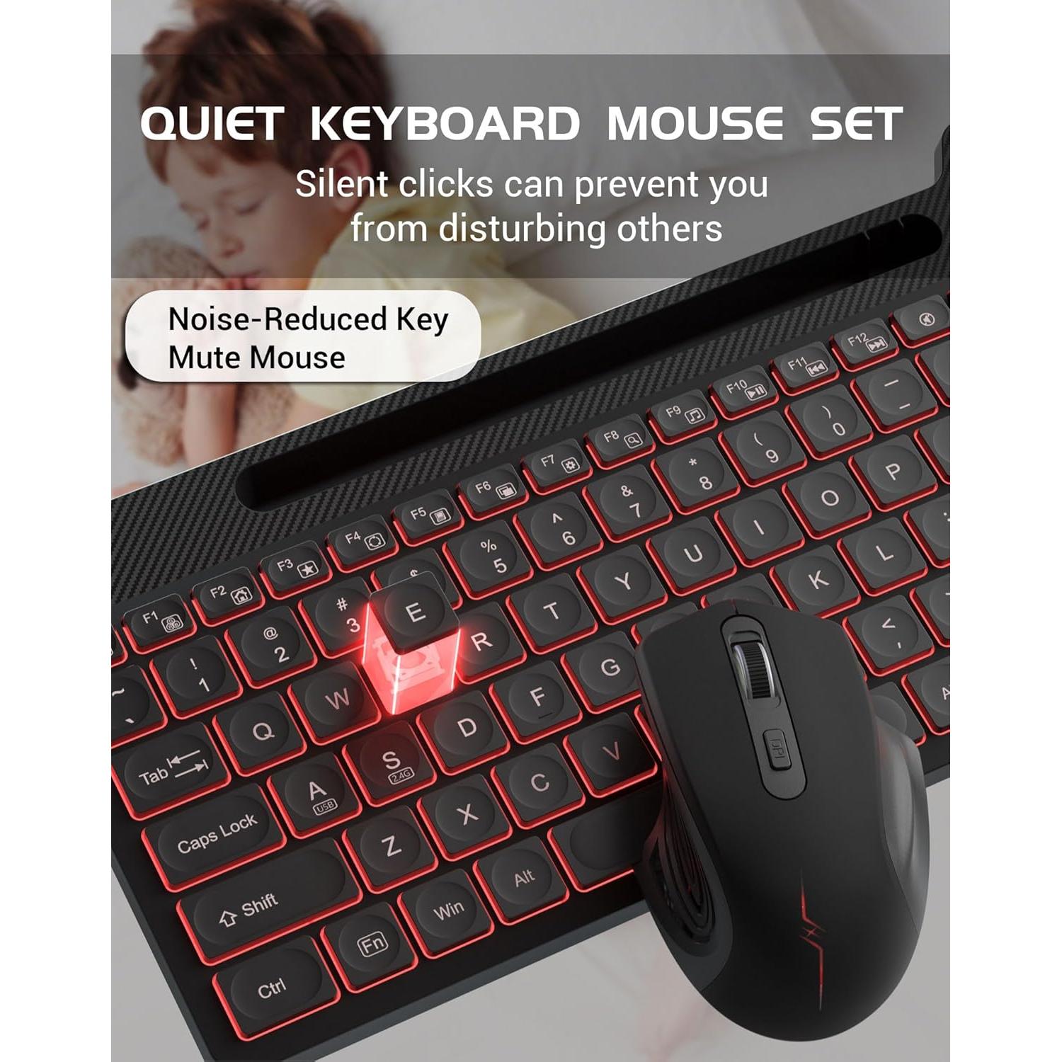 Combo Teclado y Ratón Inalámbricos YUNSHAN K670-KG686 Negro