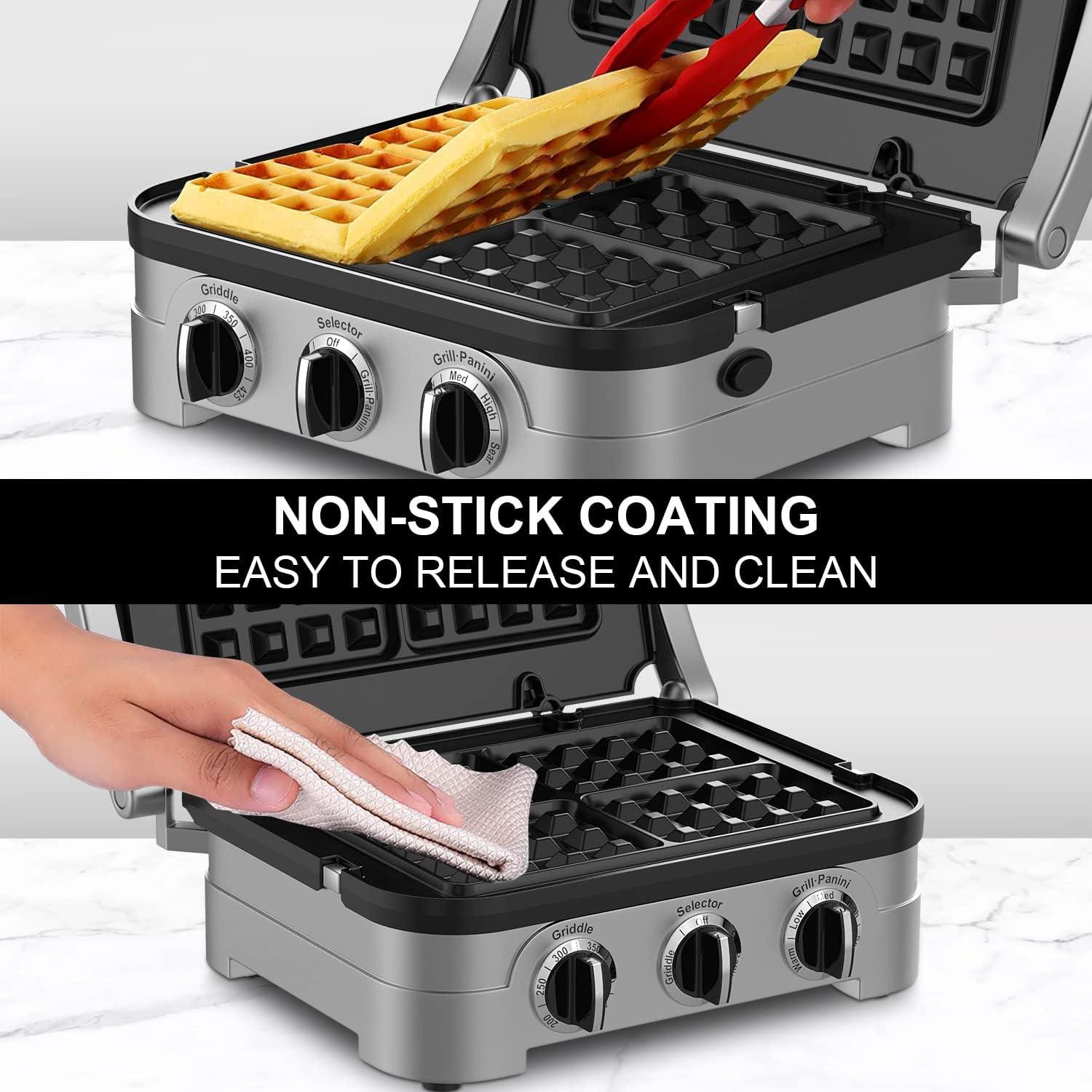 Placas de Waffle GVODE para Cuisinart GR-4N y GR-5B