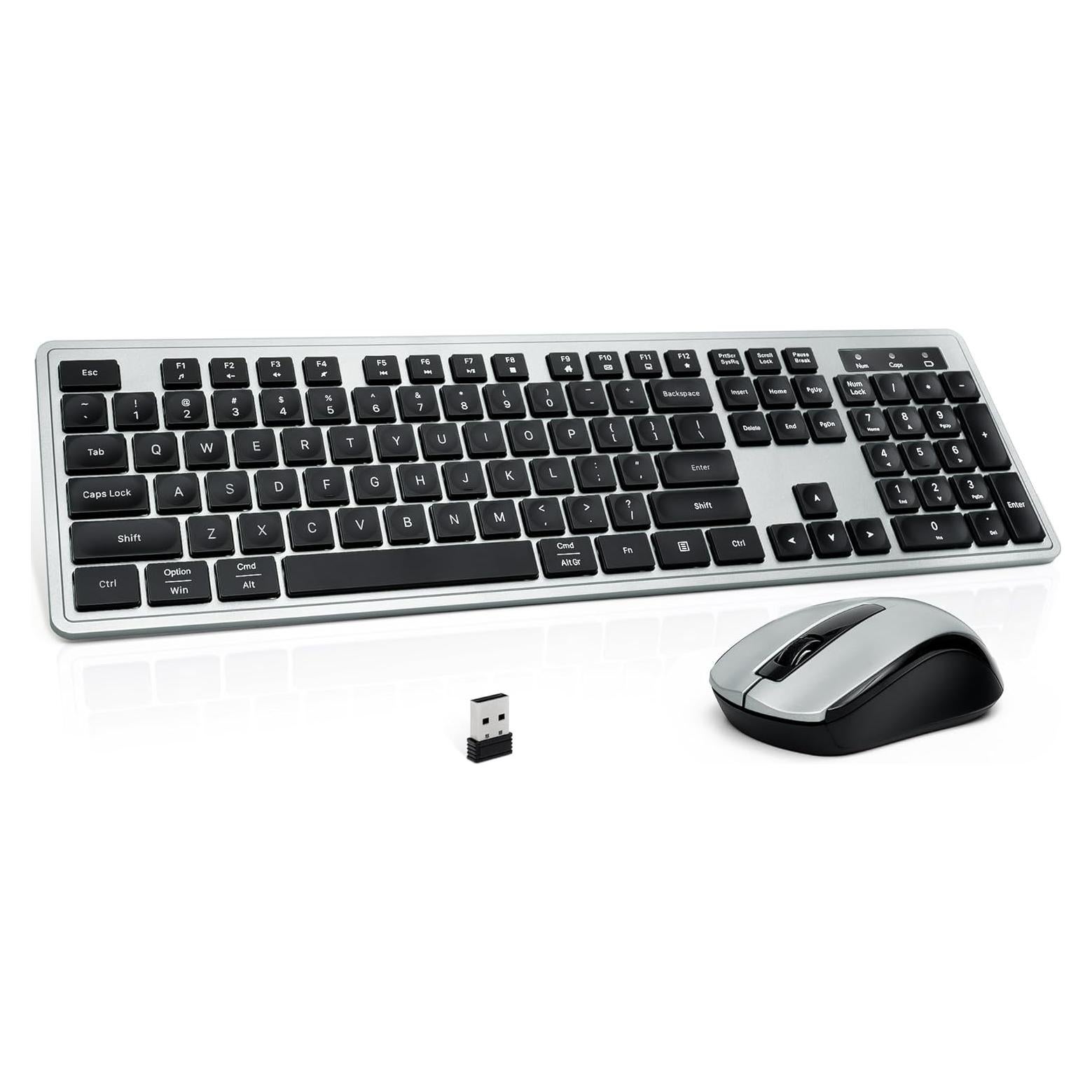 Combo Teclado y Ratón Inalámbricos 2.4GHz Dongguan Gris