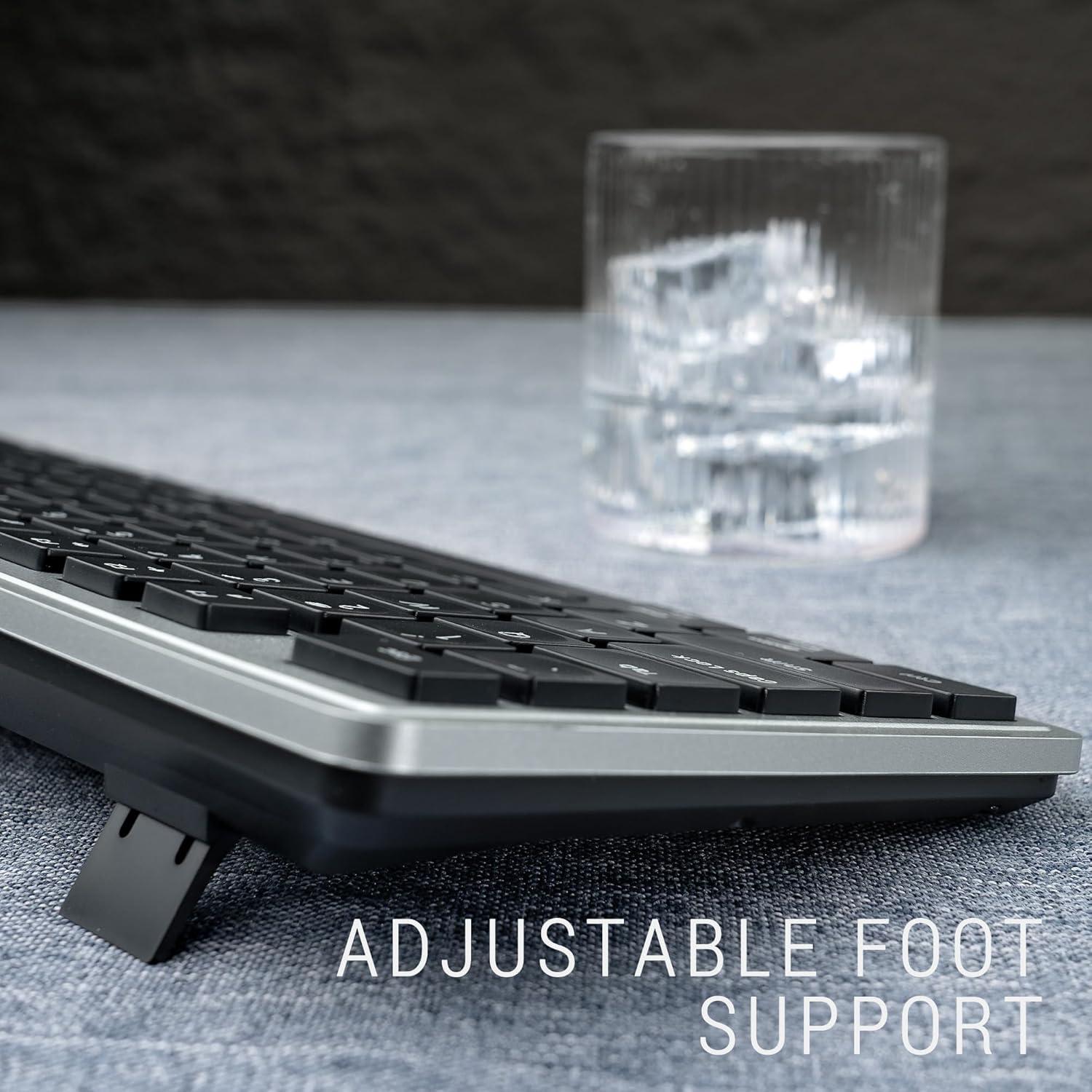 Combo Teclado y Ratón Inalámbricos 2.4GHz Dongguan Gris