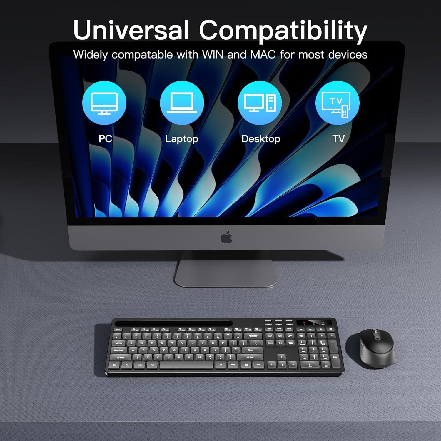 Combo Teclado y Ratón Inalámbricos Soueto WS414 Negro