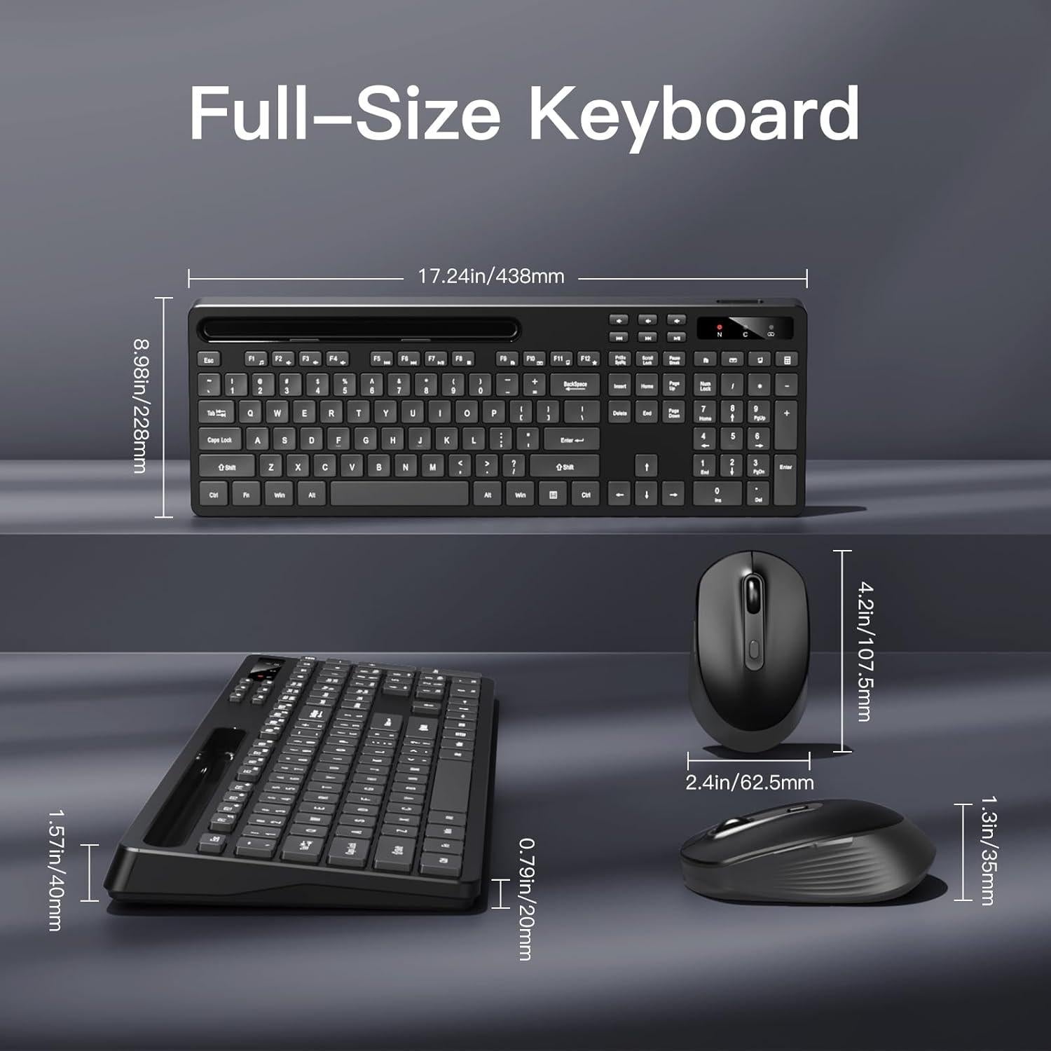 Combo Teclado y Ratón Inalámbricos Soueto WS414 Negro