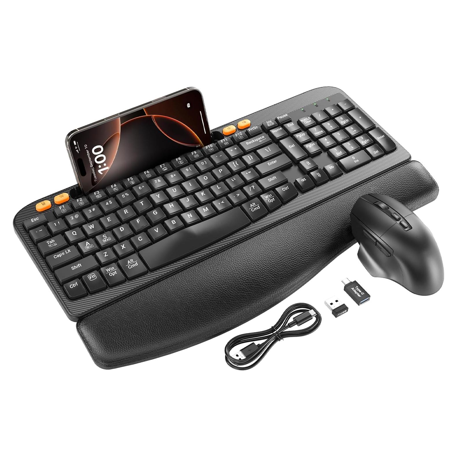 Combo Teclado y Ratón Inalámbrico SABLUTE MA22 Plus Ergonómico