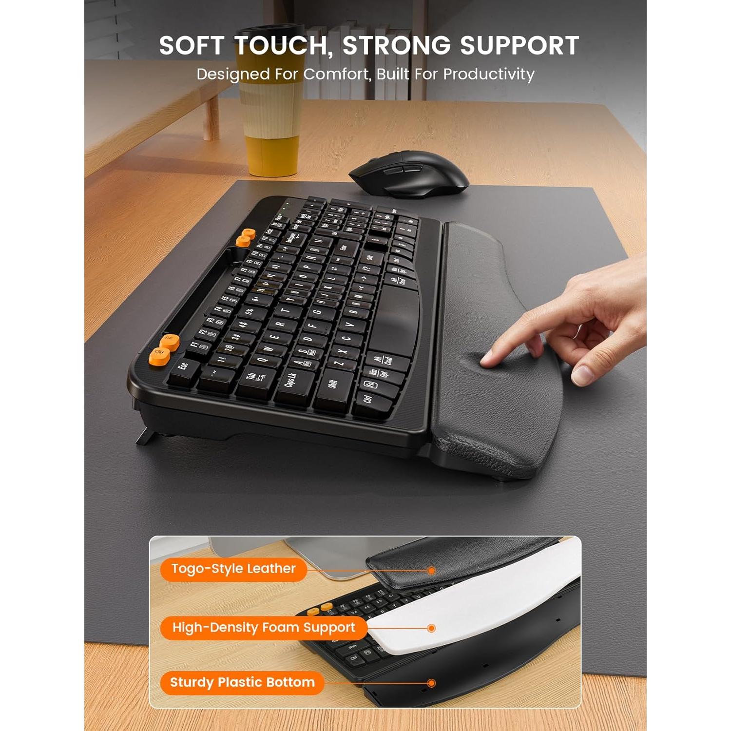 Combo Teclado y Ratón Inalámbrico SABLUTE MA22 Plus Ergonómico