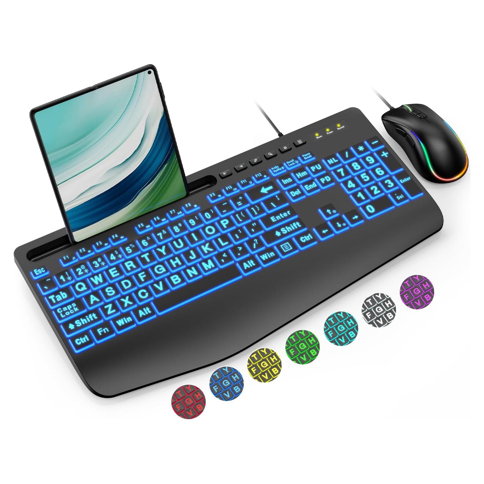 Combo Teclado y Ratón USB Ergonómico SABLUTE KM21Pro