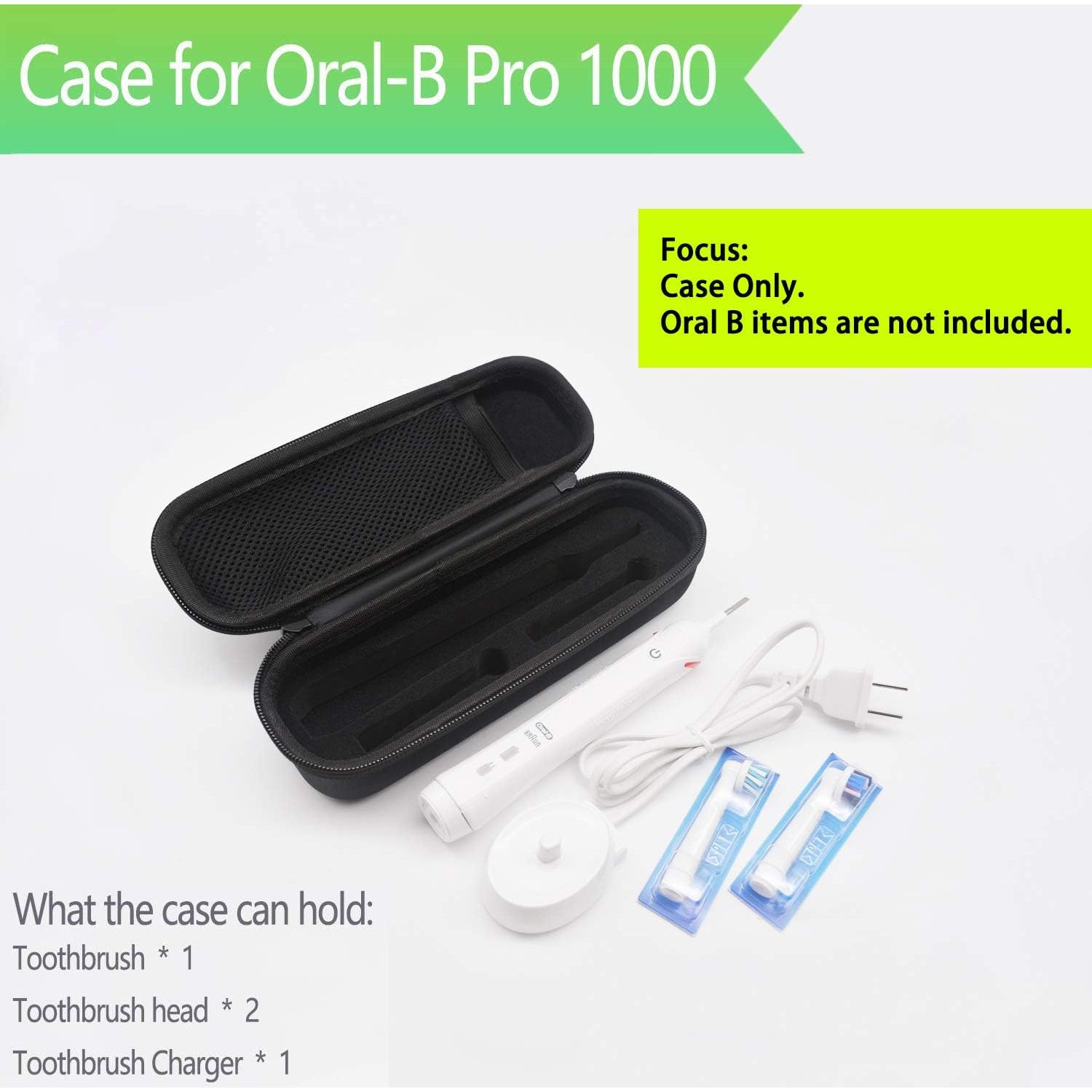 Funda de viaje dura para cepillo Oral-B Pro 1000/2000/3000