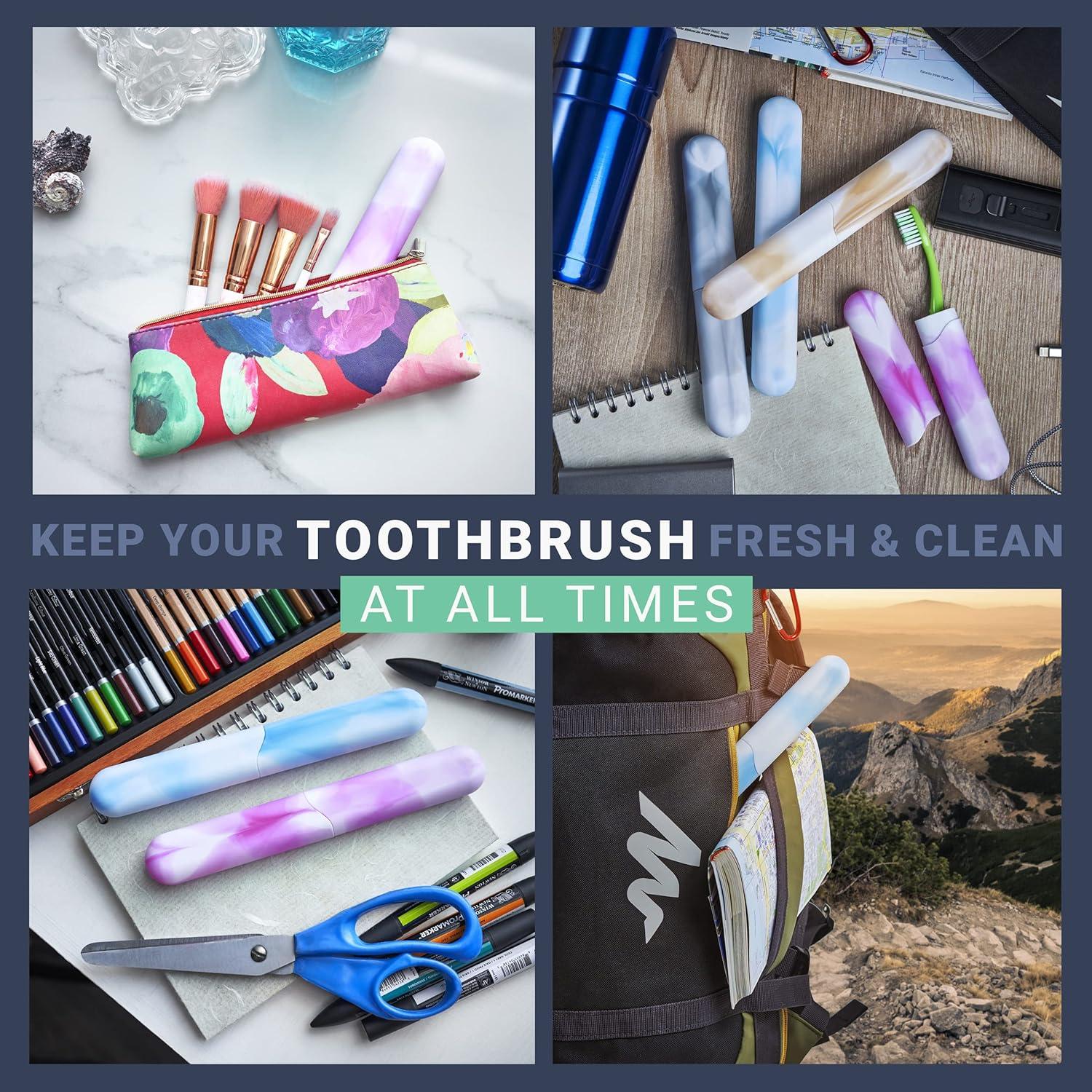 Estuches de Cepillo de Dientes Elite - Paquete de 4 Colores