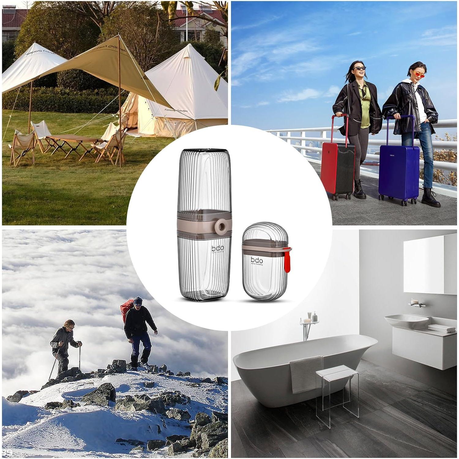 Estuche de Cepillo de Dientes VITVITI Gris para Viaje 20 cm