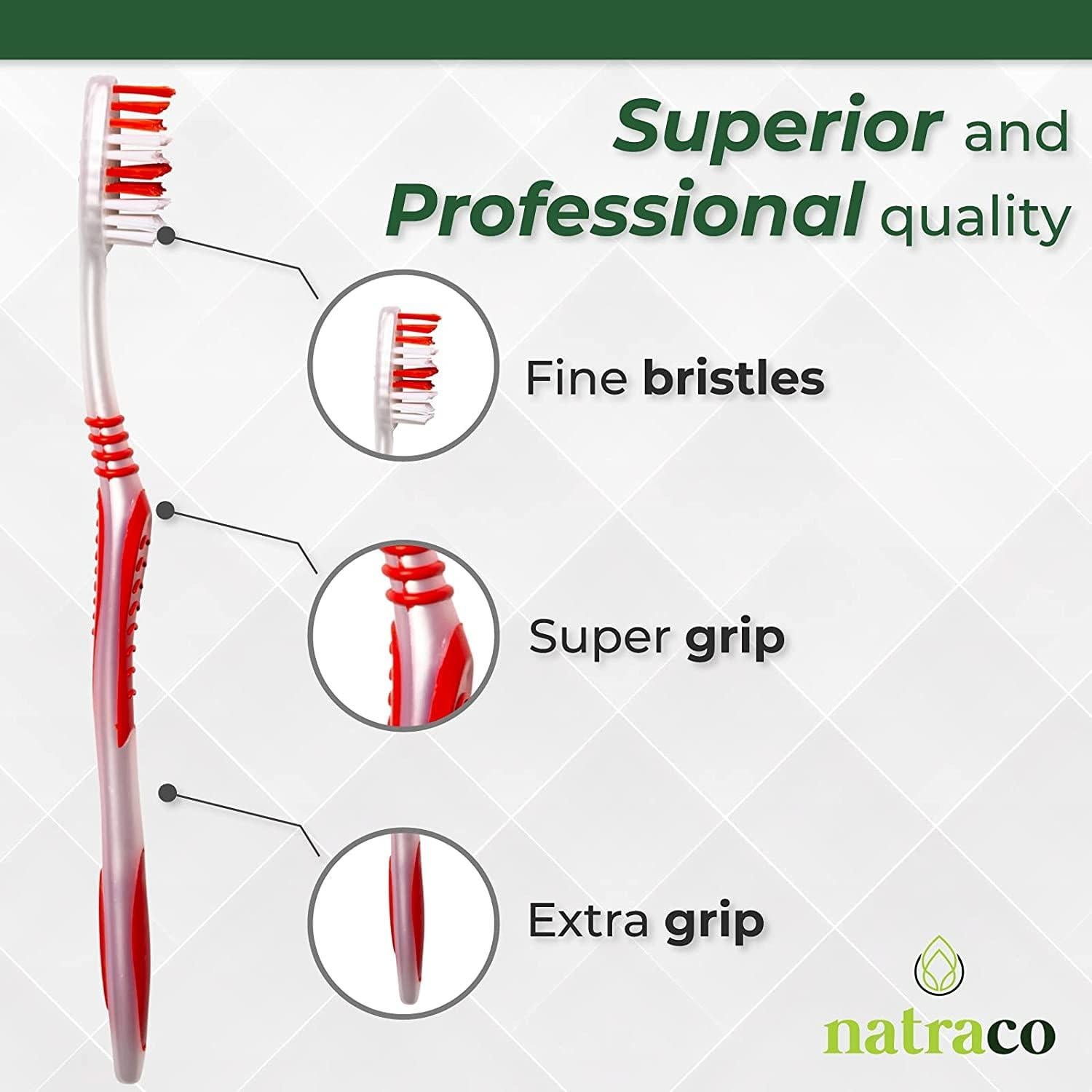 Paquete de 100 Cepillos de Dientes Natraco con Fundas