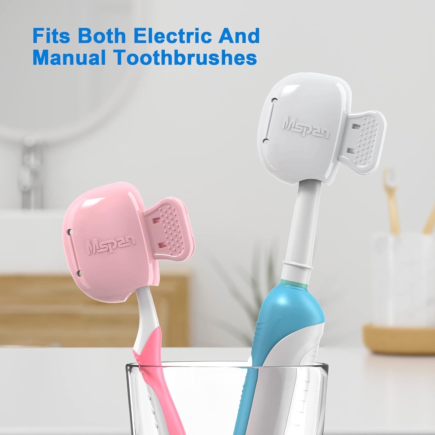 Cubierta de Cepillo de Dientes Mspan - Funda de Viaje 2 Piezas