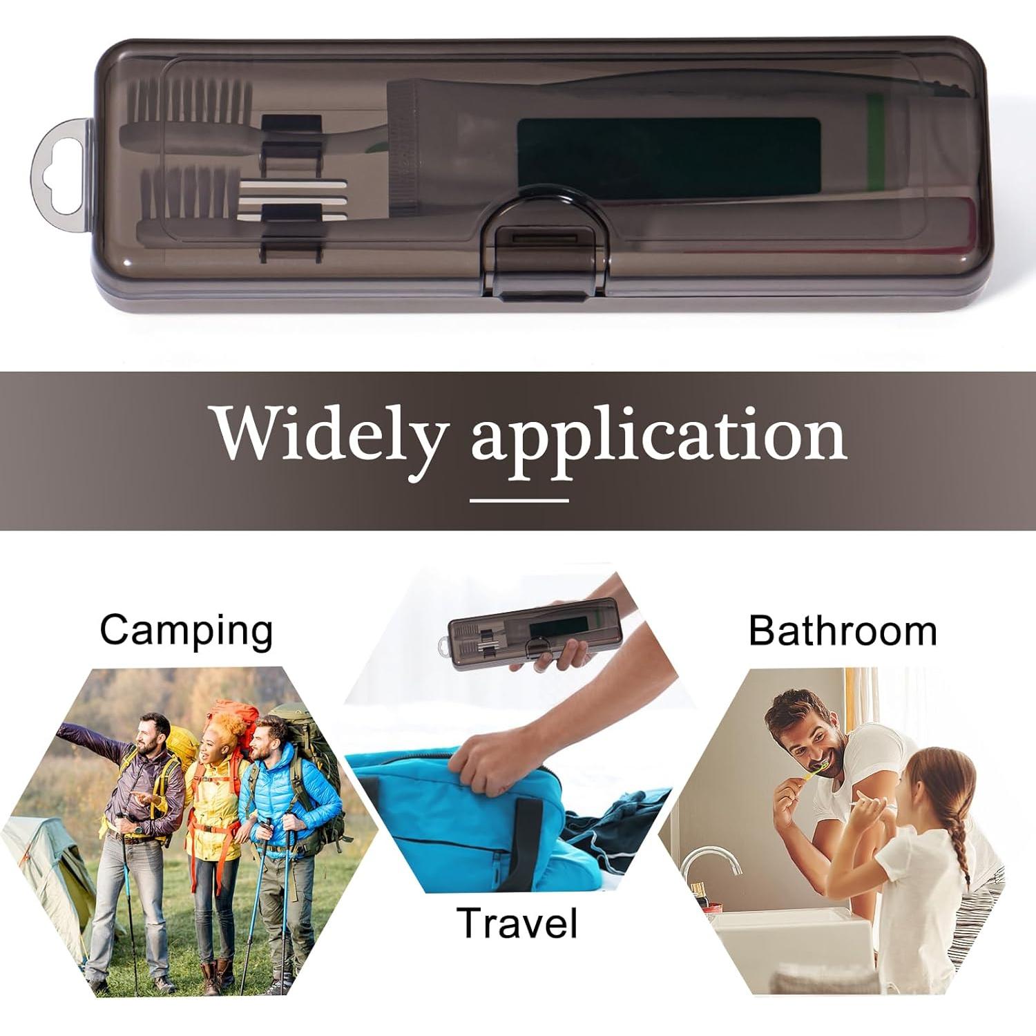 Estuche de Cepillo de Dientes de Viaje Gamdee 2 Piezas 20x6x3cm