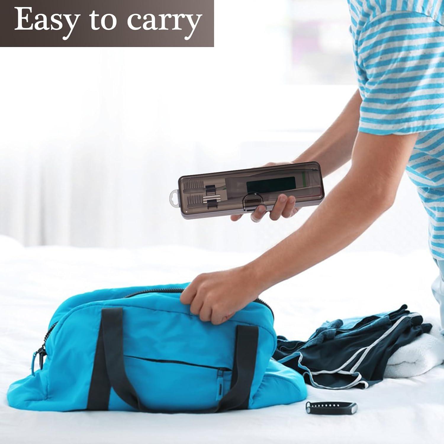 Estuche de Cepillo de Dientes de Viaje Gamdee 2 Piezas 20x6x3cm