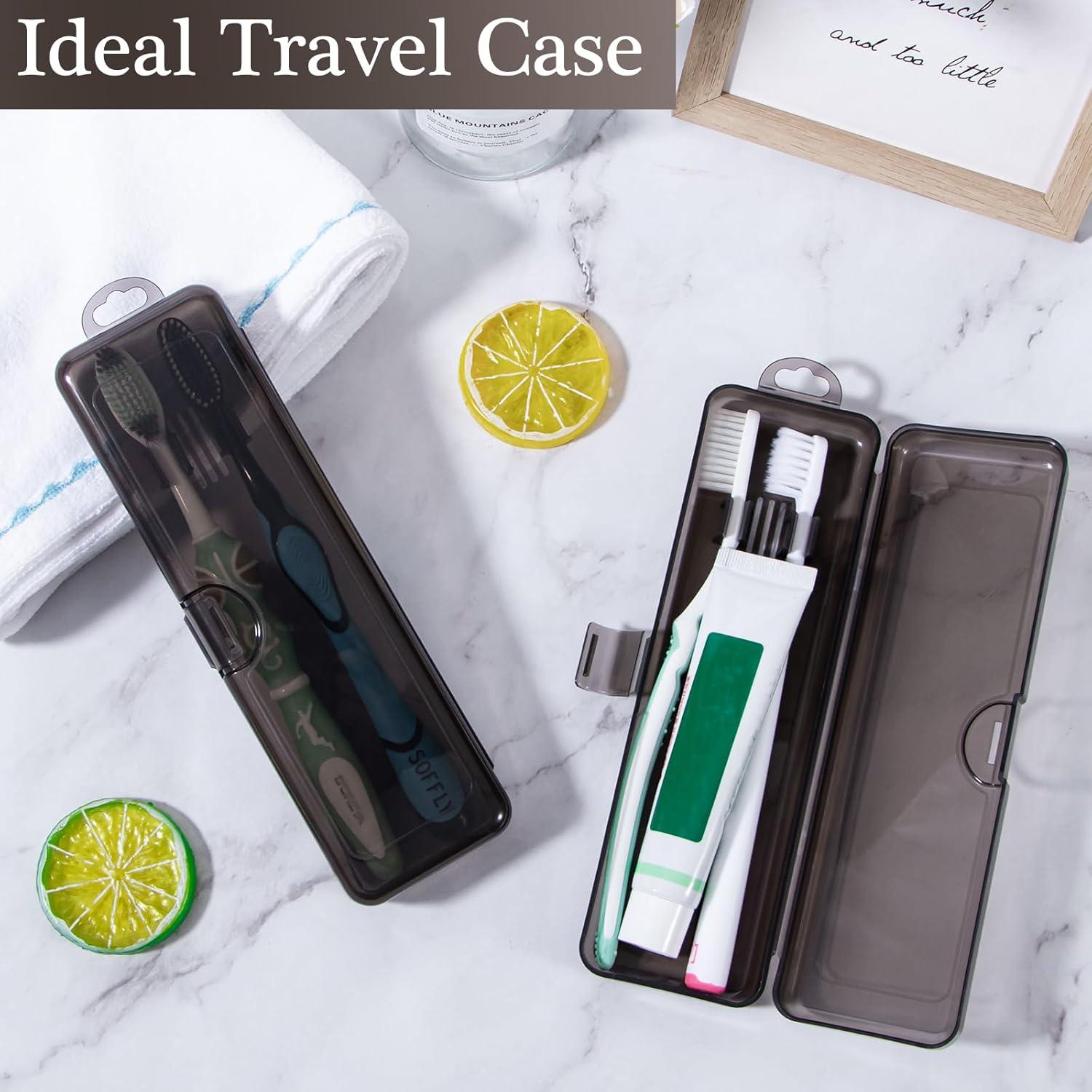 Estuche de Cepillo de Dientes de Viaje Gamdee 2 Piezas 20x6x3cm