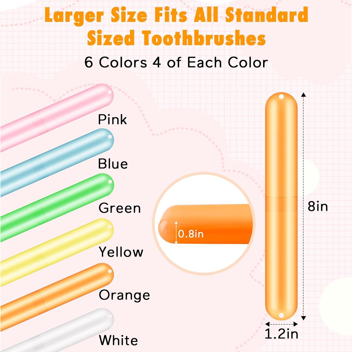 HOFASON 24 Fundas de Cepillo de Dientes Viaje 20.32cm
