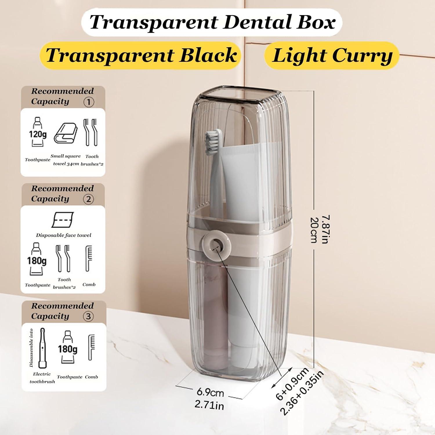 Estuche de Cepillo de Dientes de Viaje XQINQZ TTC-123 Gris