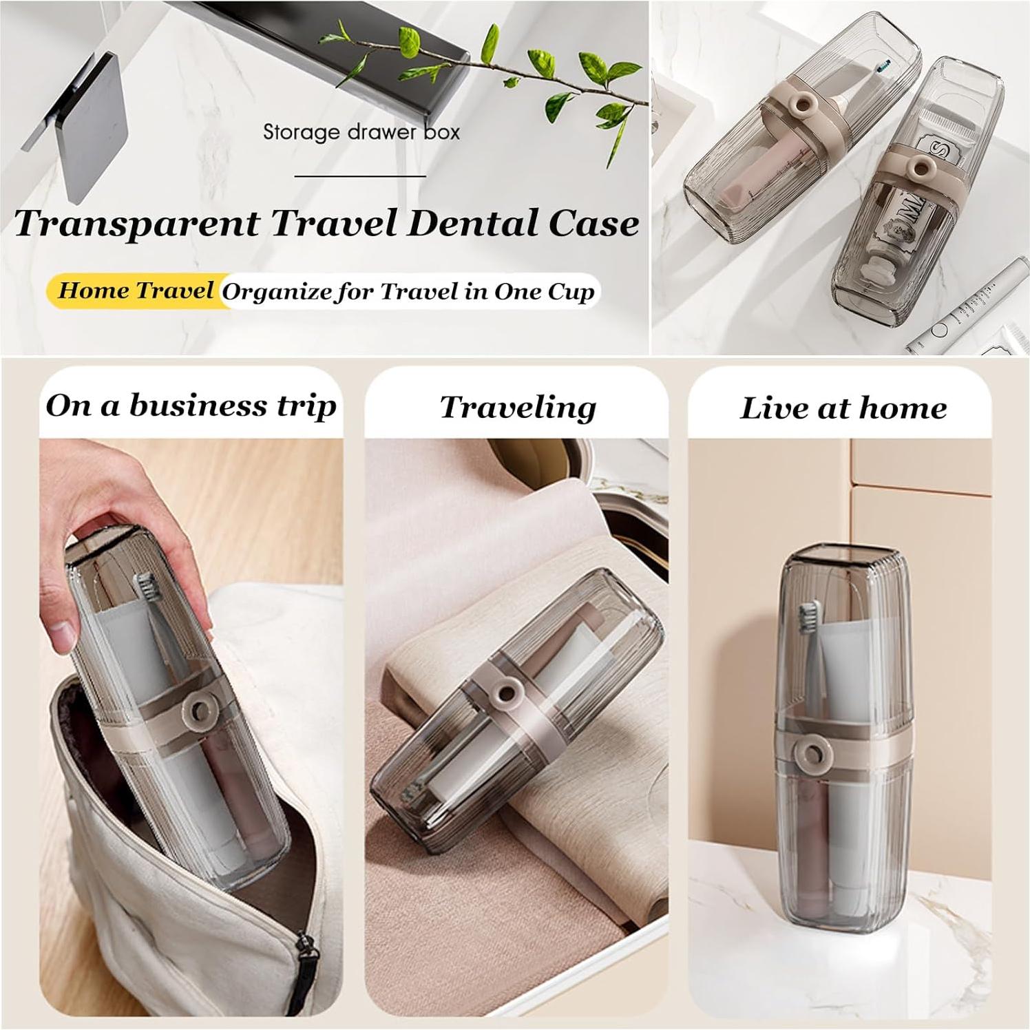 Estuche de Cepillo de Dientes de Viaje XQINQZ TTC-123 Gris