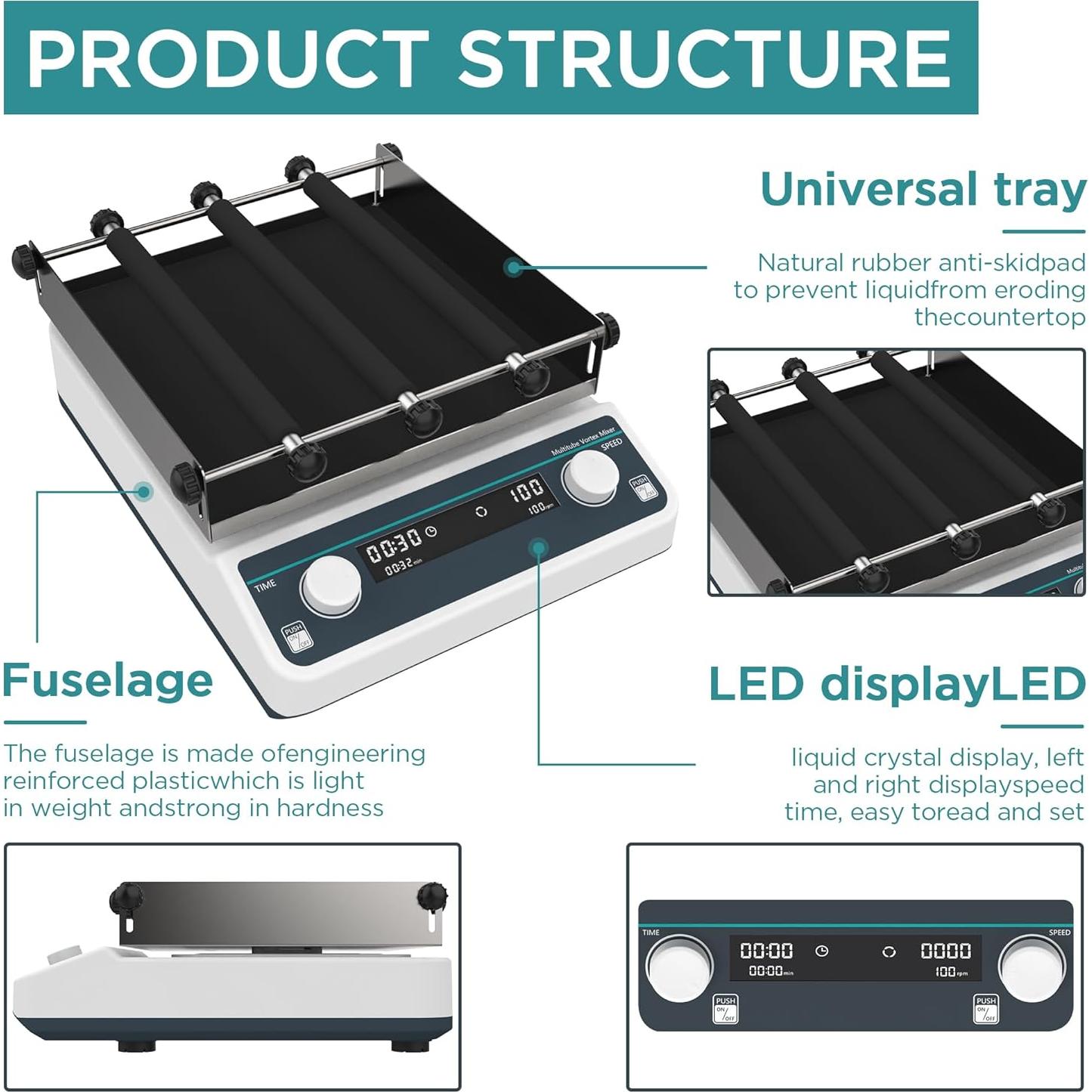 Mezclador Orbital Digital T-stereo OS-20PRO 25.1cm 2kg