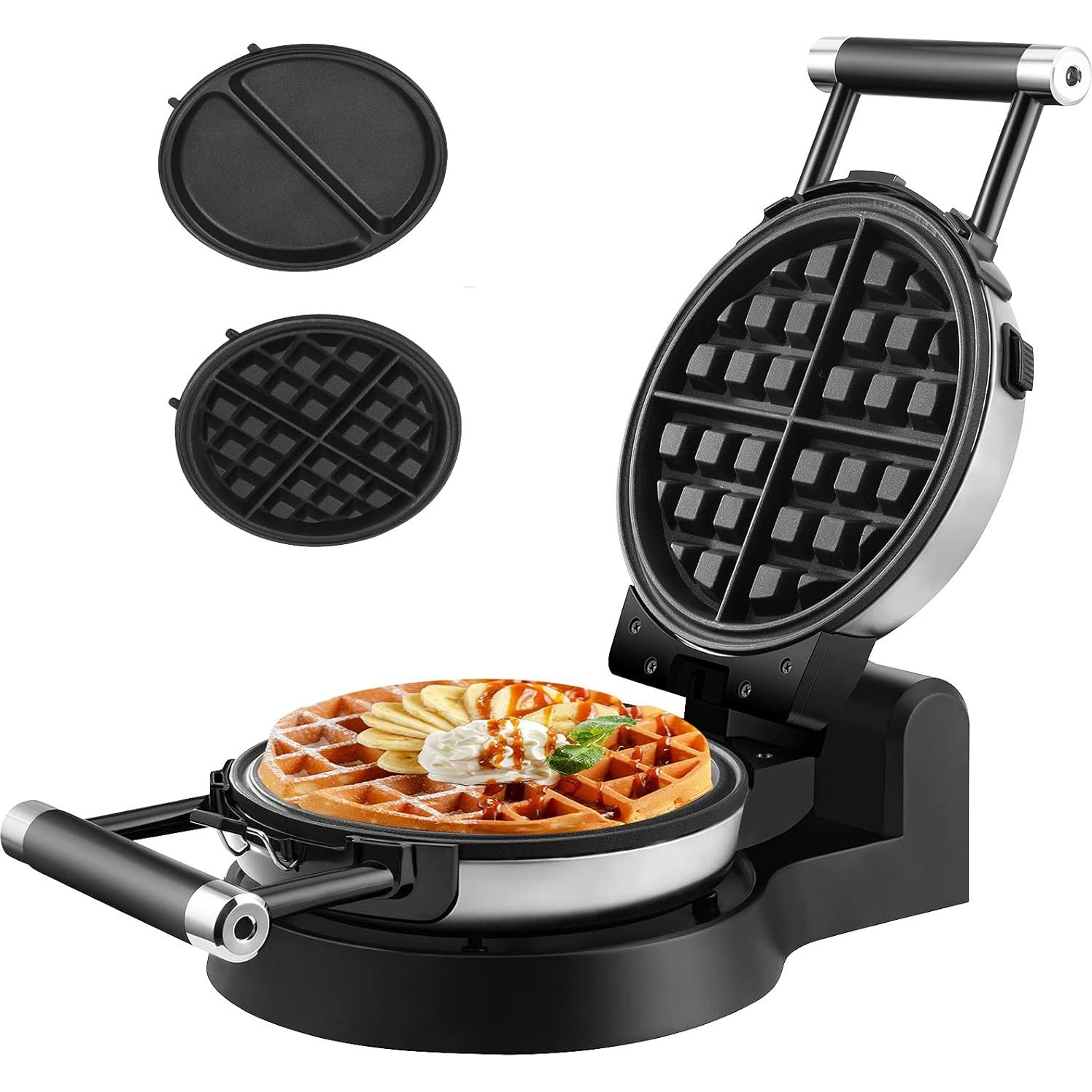 Horno para Waffles Belgas Salud y Hogar Rotativo 360 Antiadherente