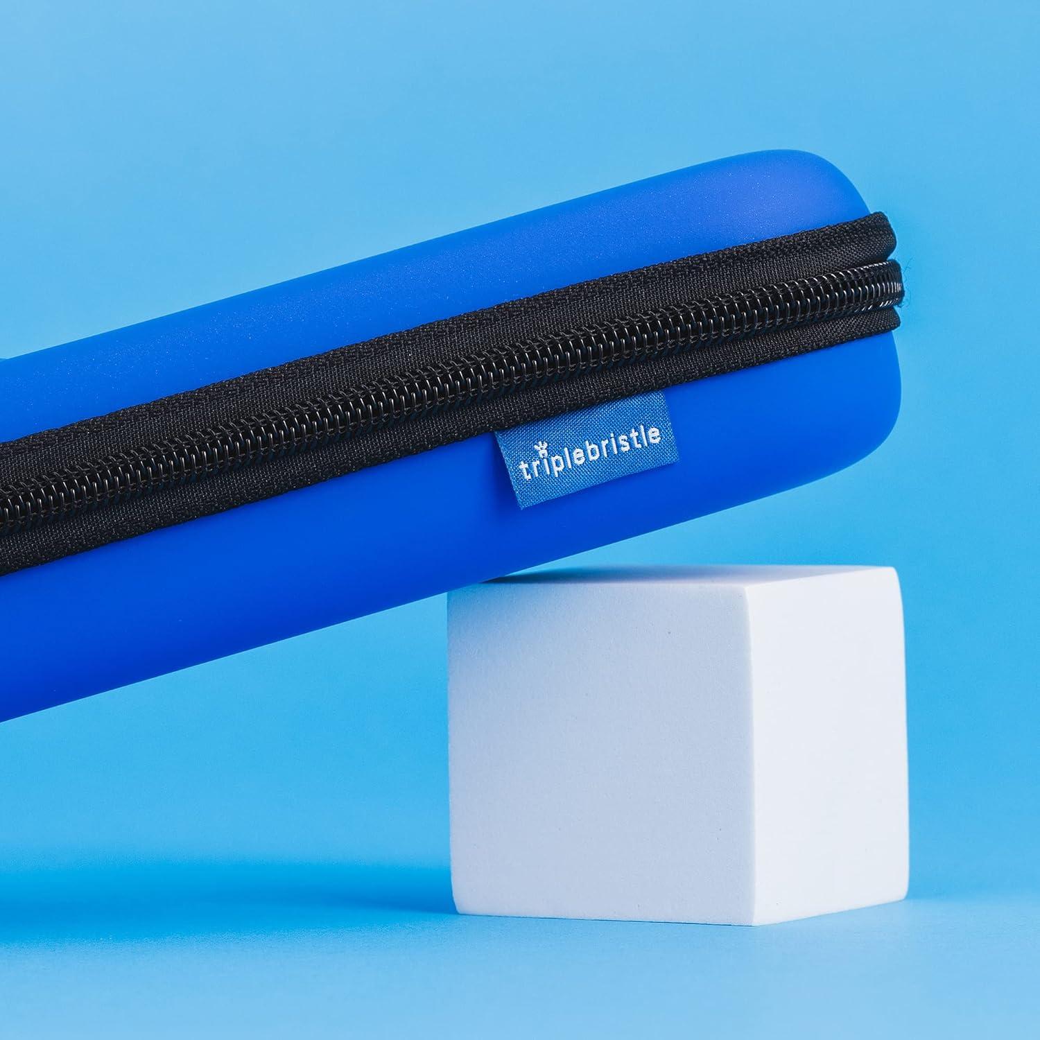 Funda de Viaje para Cepillo de Dientes Triple Bristle Azul