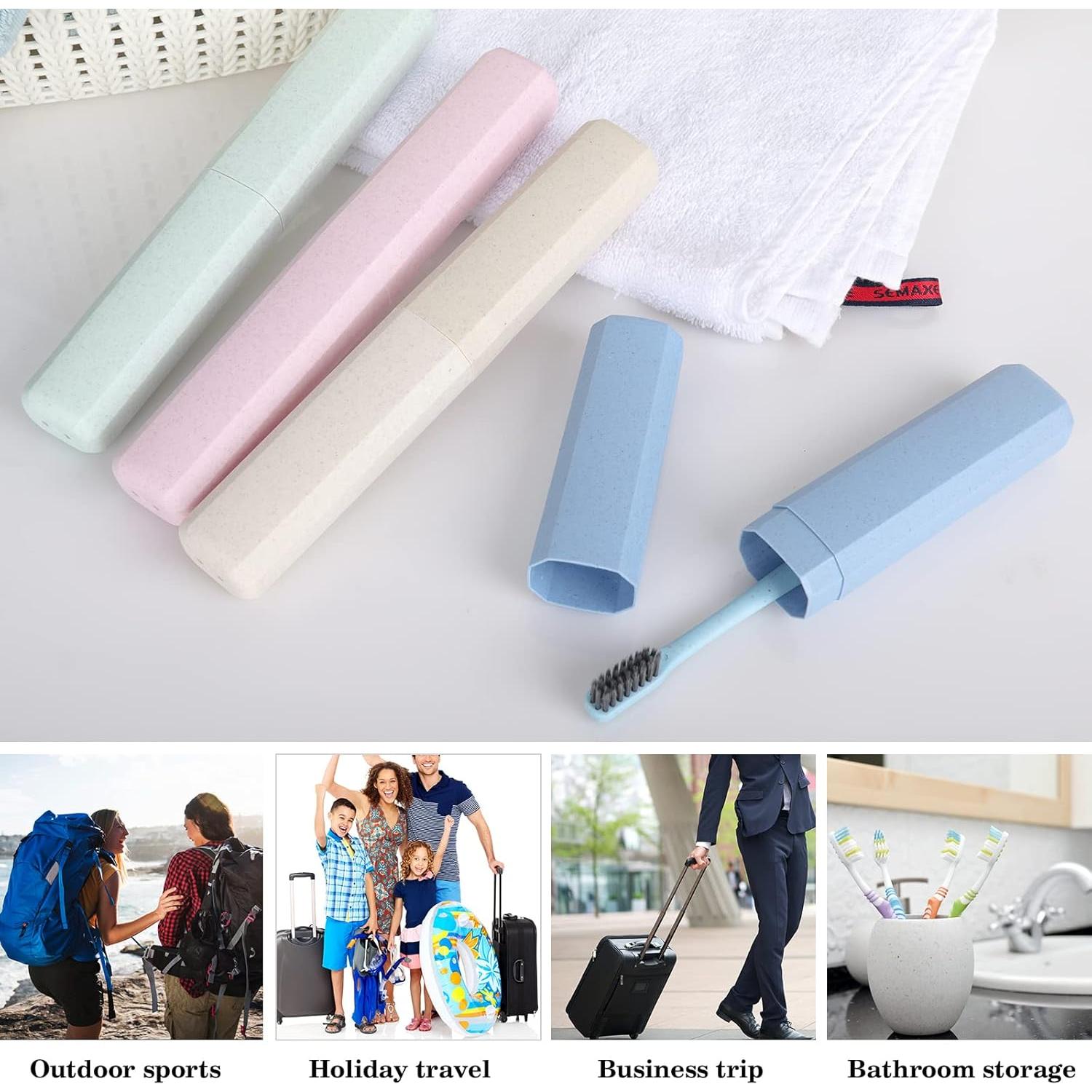 Estuche de Cepillo de Dientes Hooqict 4 Piezas Viaje