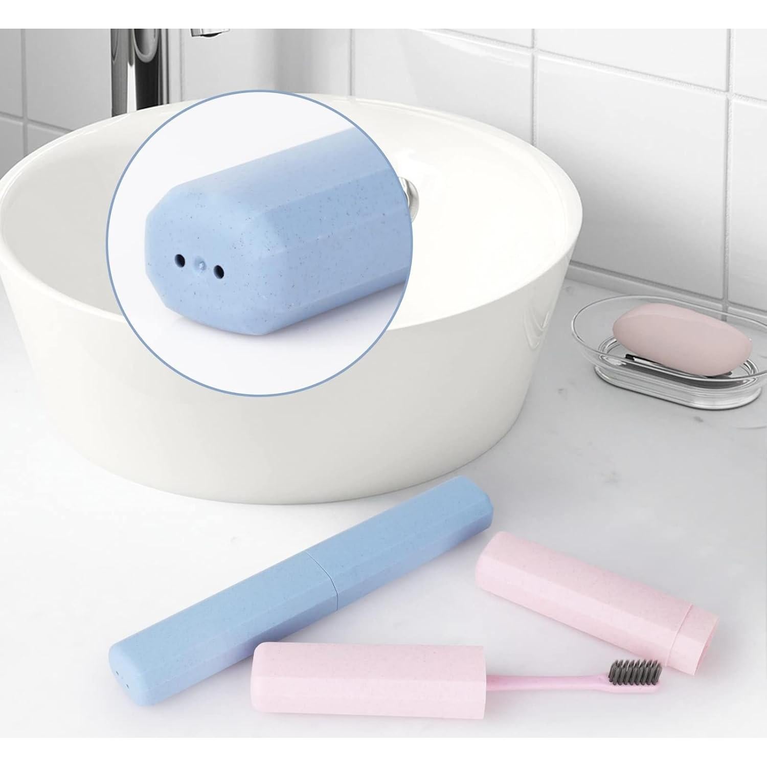 Estuche de Cepillo de Dientes Hooqict 4 Piezas Viaje