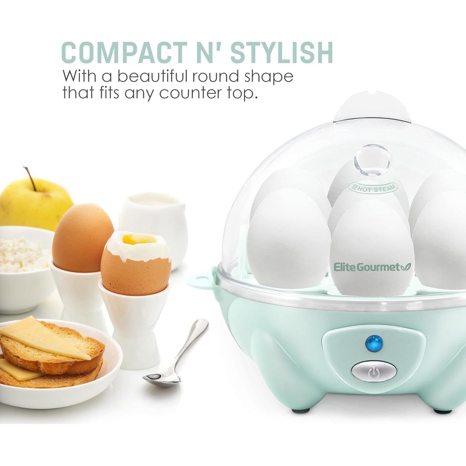 Cocinador de Huevos Elite Gourmet EGC700M, 7 Huevos Verde