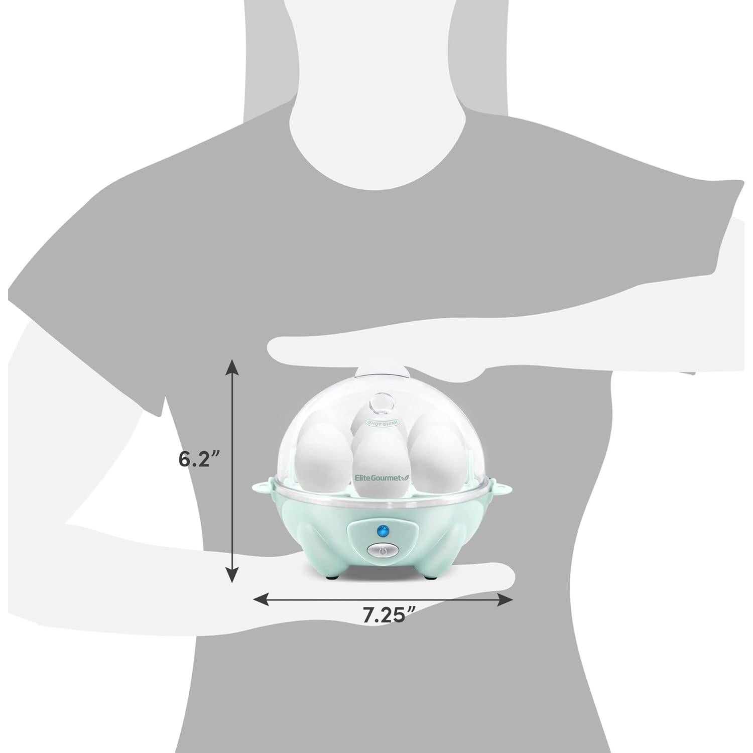 Cocinador de Huevos Elite Gourmet EGC700M, 7 Huevos Verde