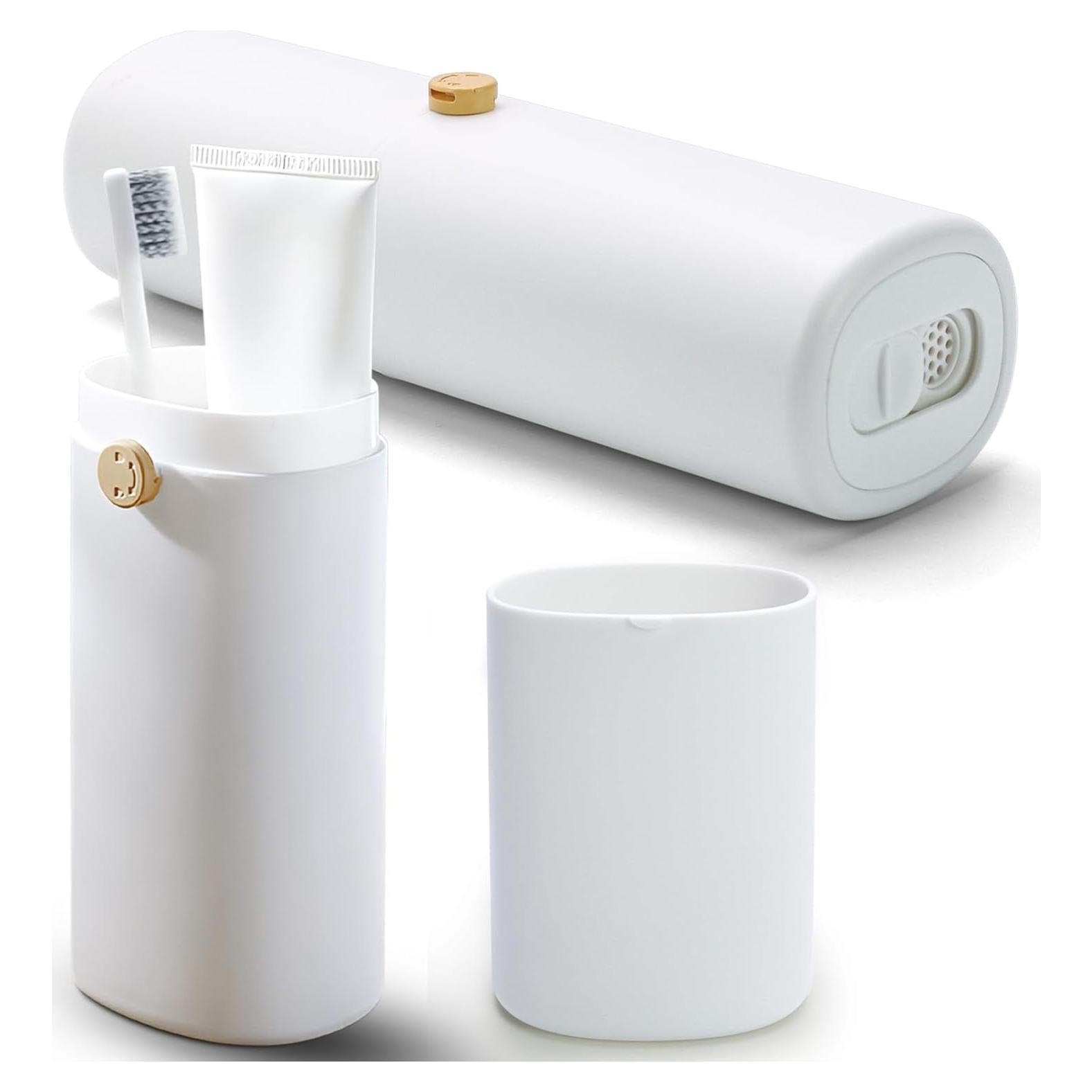 Estuche de Viaje para Cepillo de Dientes Ventilado Blanco