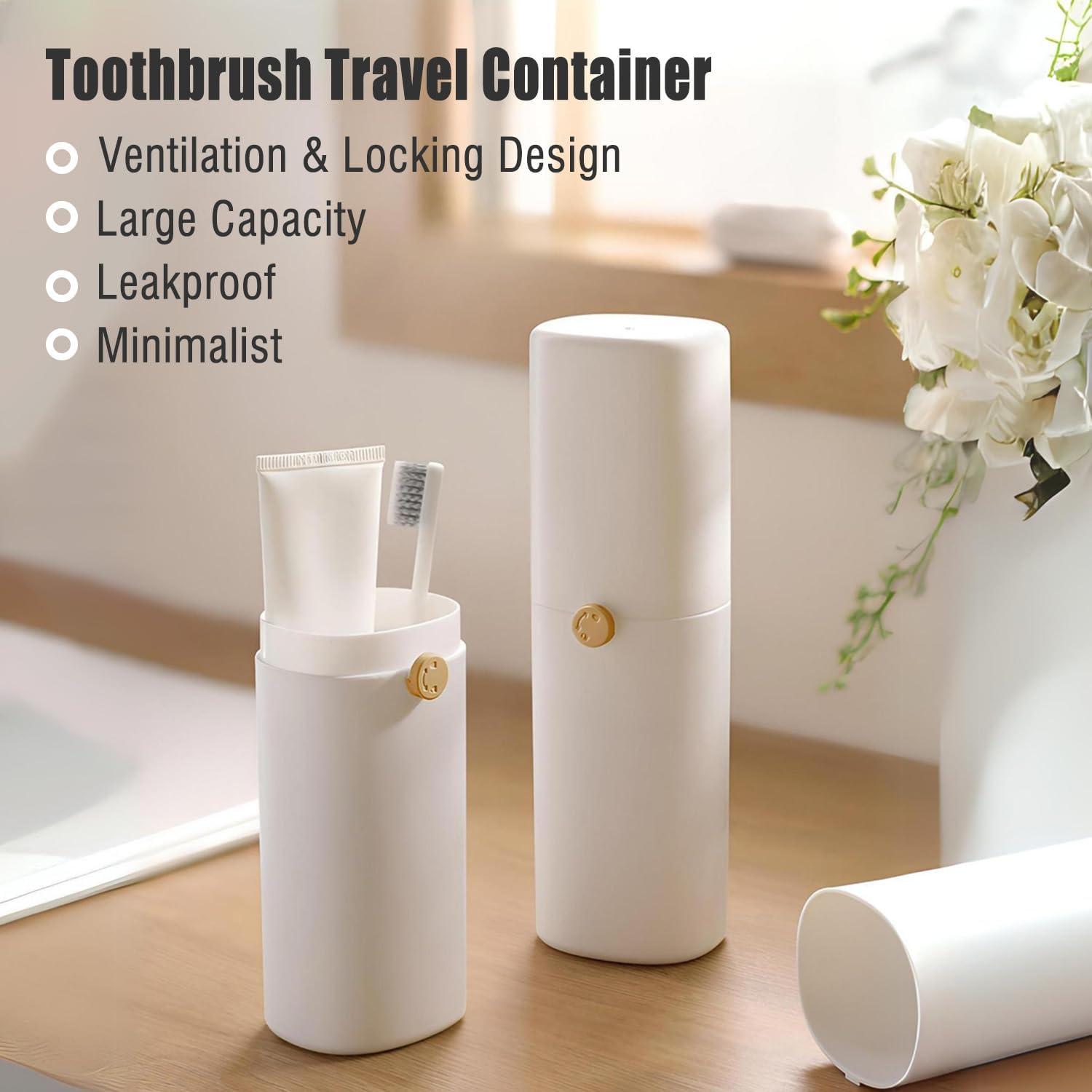 Estuche de Viaje para Cepillo de Dientes Ventilado Blanco