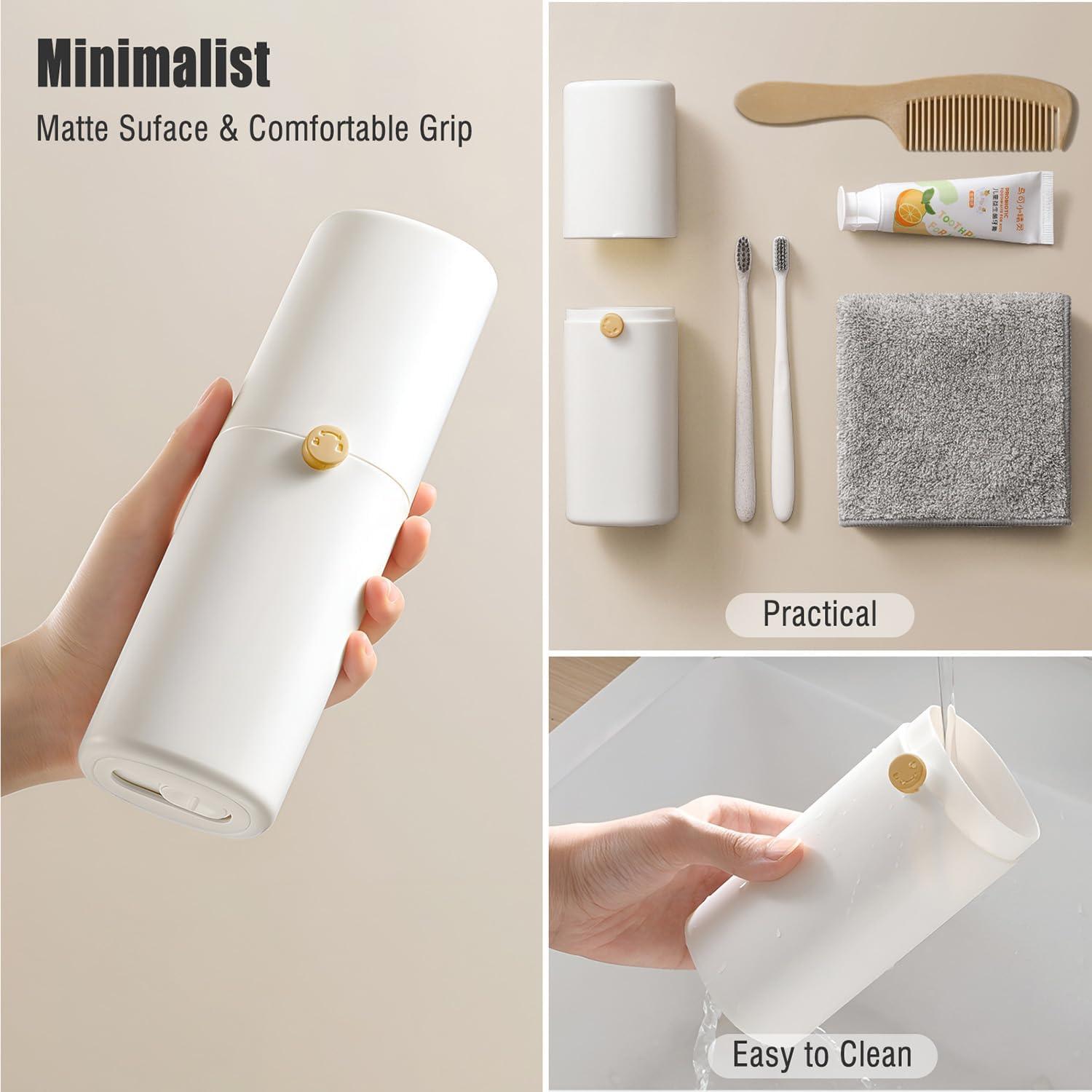 Estuche de Viaje para Cepillo de Dientes Ventilado Blanco