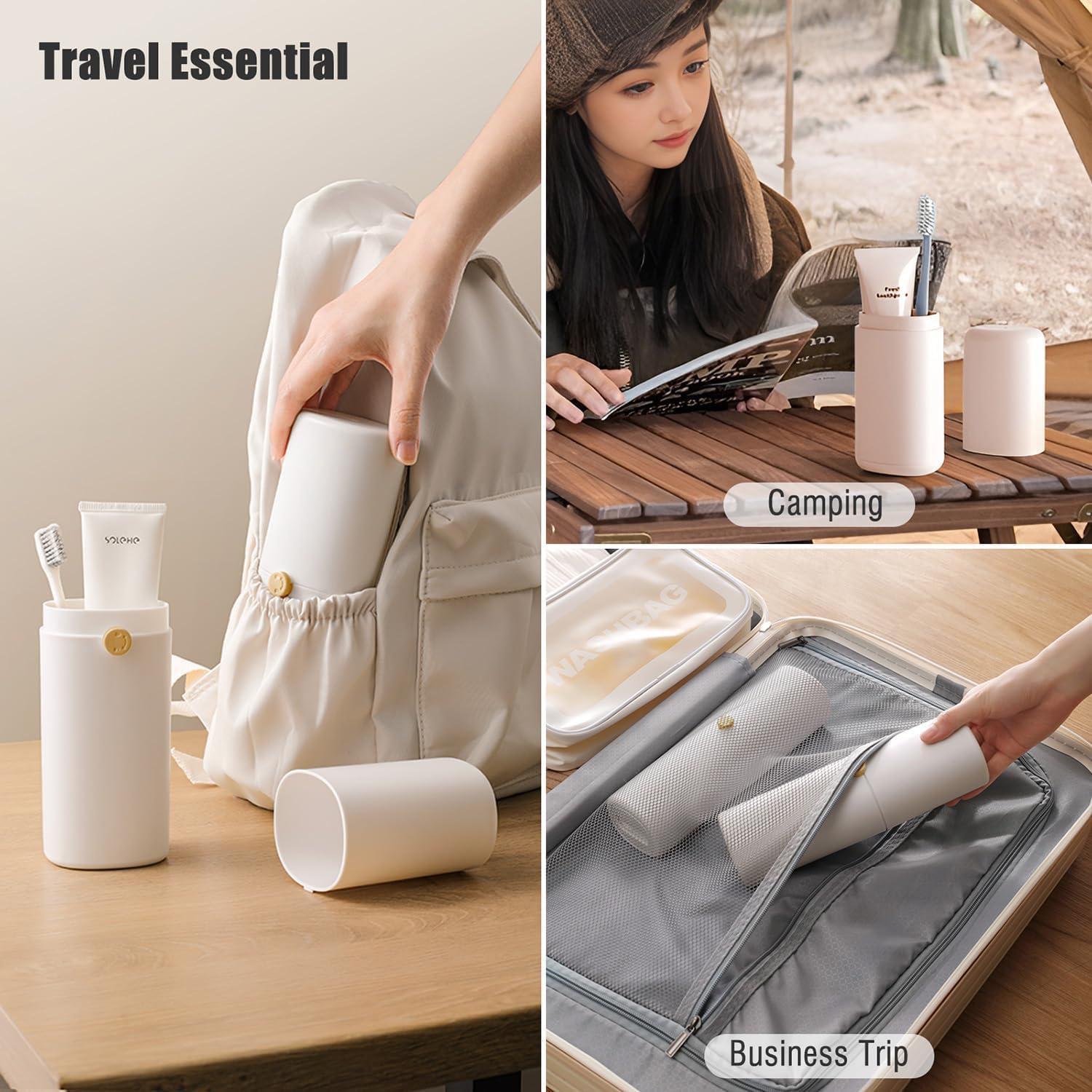 Estuche de Viaje para Cepillo de Dientes Ventilado Blanco