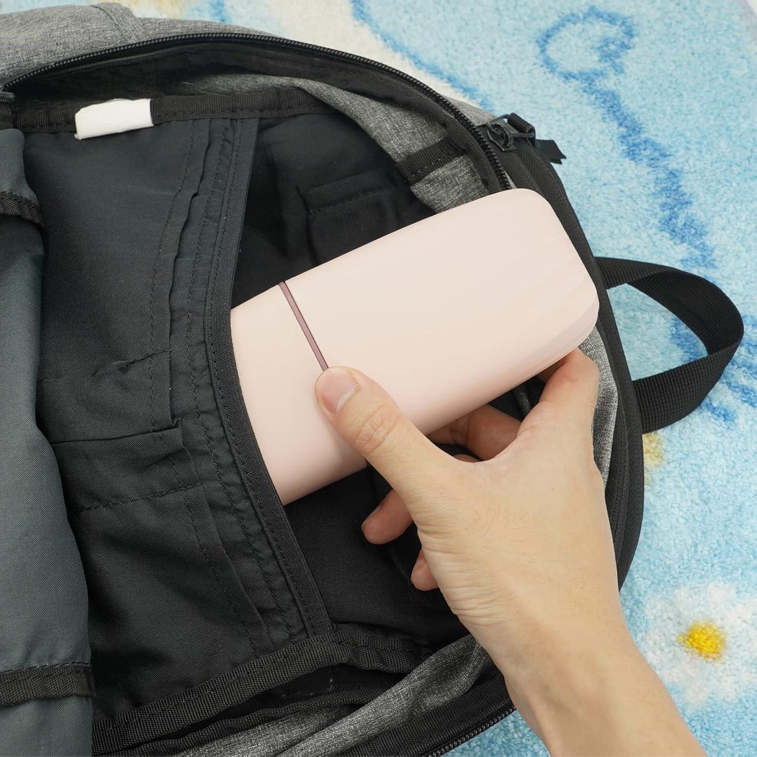 Portacepillos de Dientes Jeopace Rosa Estuche 2 Tazas