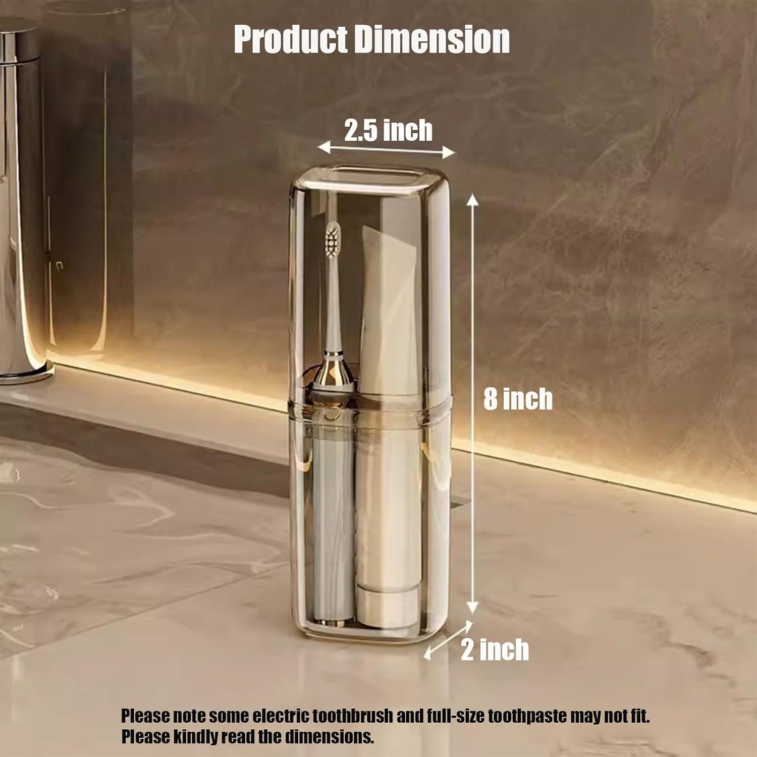 Estuche de viaje para cepillo de dientes FQDGTFA 2 compartimentos