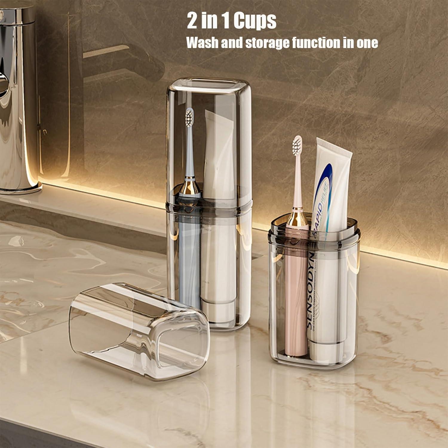 Estuche de viaje para cepillo de dientes FQDGTFA 2 compartimentos