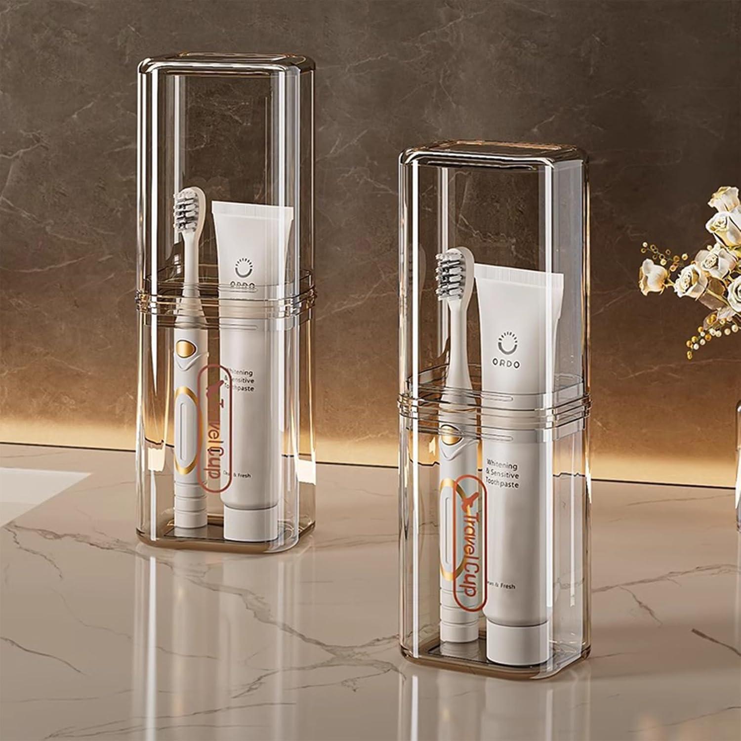 Estuche de viaje para cepillo de dientes FQDGTFA 2 compartimentos