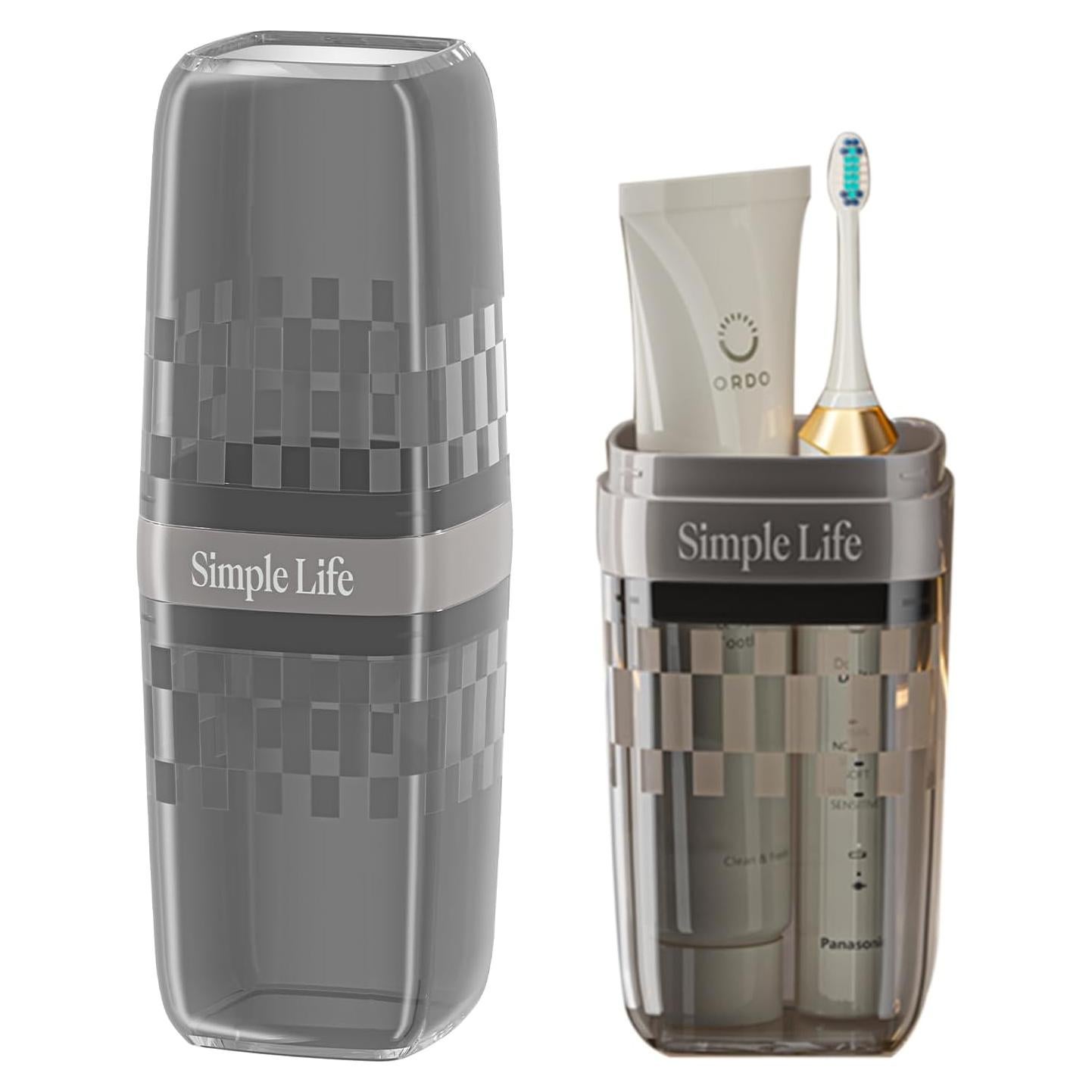 Vaso de Cepillo de Dientes de Viaje ZZFENGKR Negro