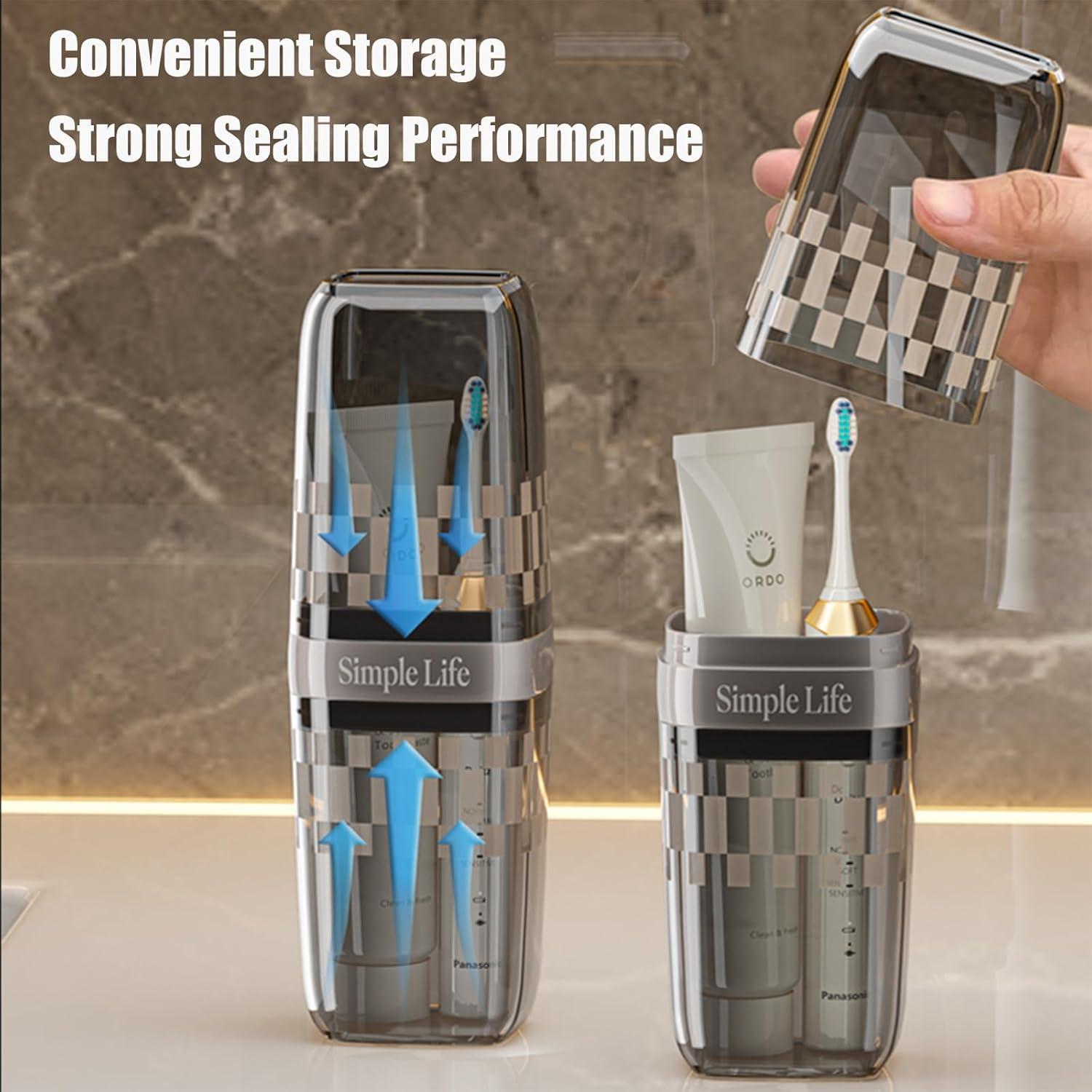 Vaso de Cepillo de Dientes de Viaje ZZFENGKR Negro