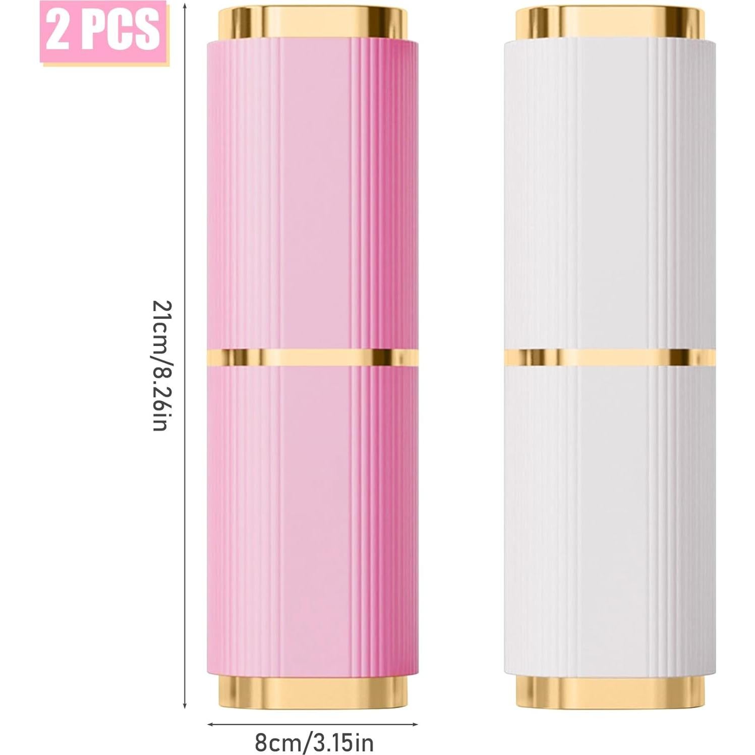 Estuche de Cepillo de Dientes JLNGTHONG 2 Piezas Rosa Blanco