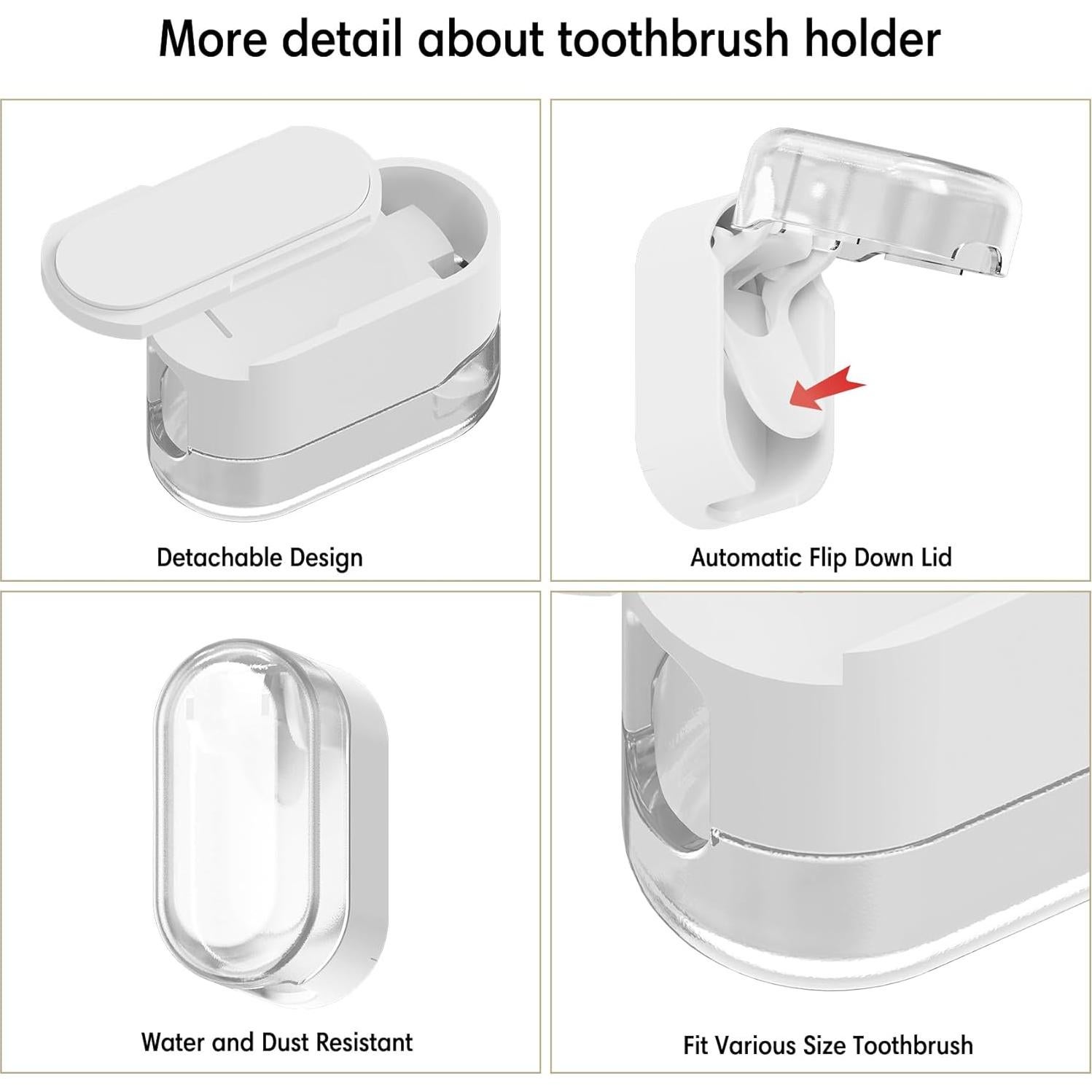 Cubiertas de Cabeza de Cepillo de Dientes Baluca 3 Pcs Blanco