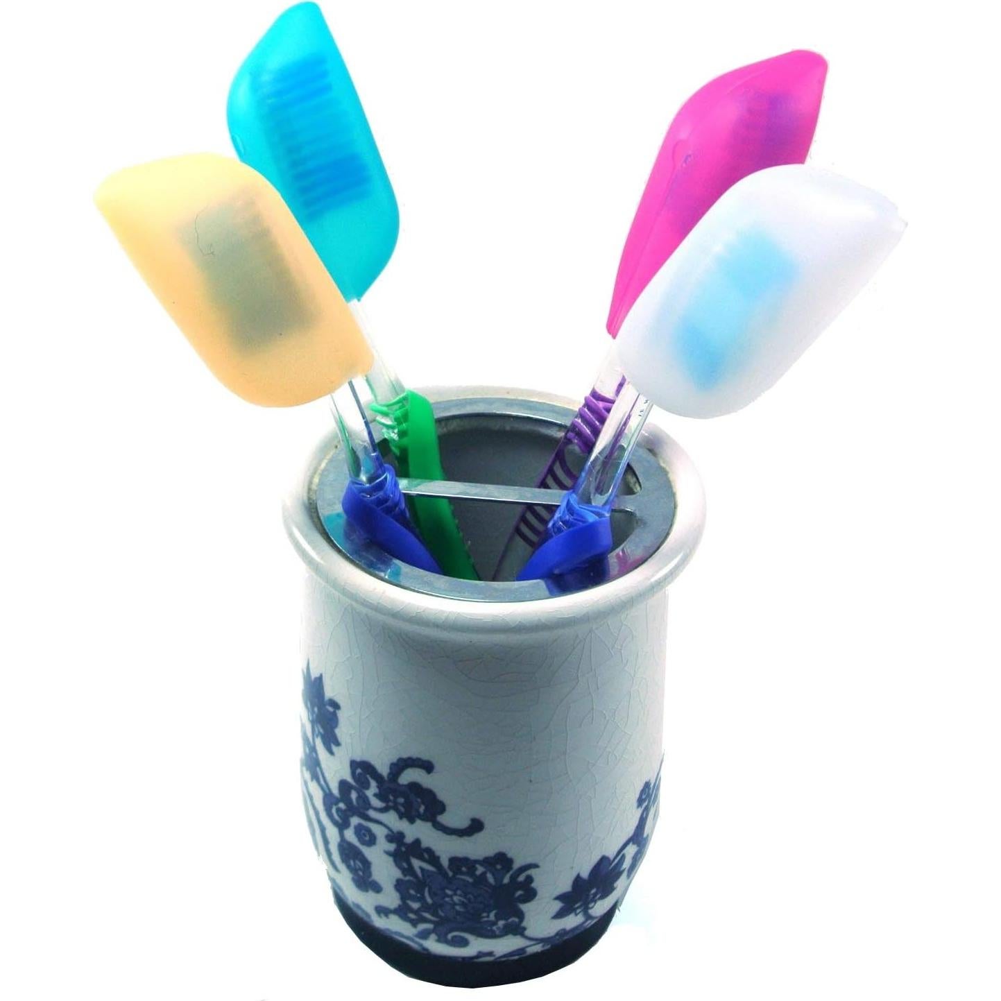 V-TOP 6 Cubiertas de Cepillo de Dientes Silicona Multicolor