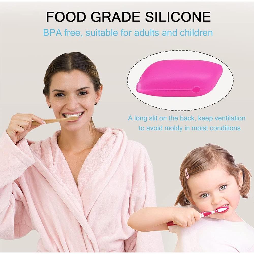 V-TOP 6 Cubiertas de Cepillo de Dientes Silicona Multicolor