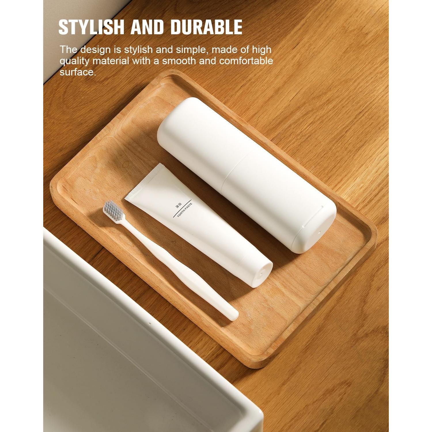 Soporte de Cepillo de Dientes FERYES Blanco 3 en 1 Portátil