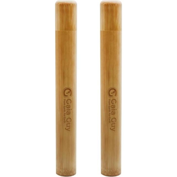 Estuche de Viaje para Cepillos de Dientes Gaia Guy 2 Pack - Bambú