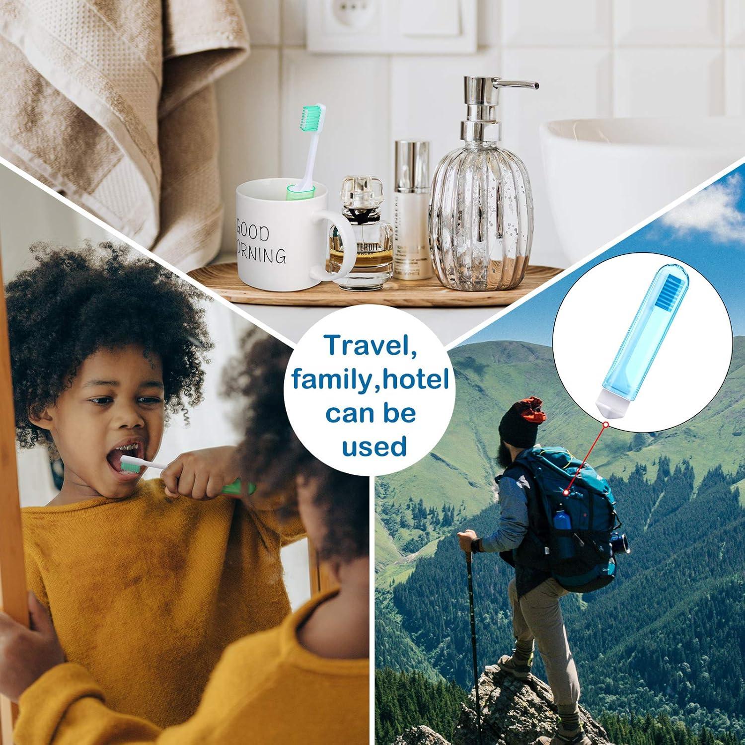 Juego de 4 cepillos de dientes de viaje Patelai plegables