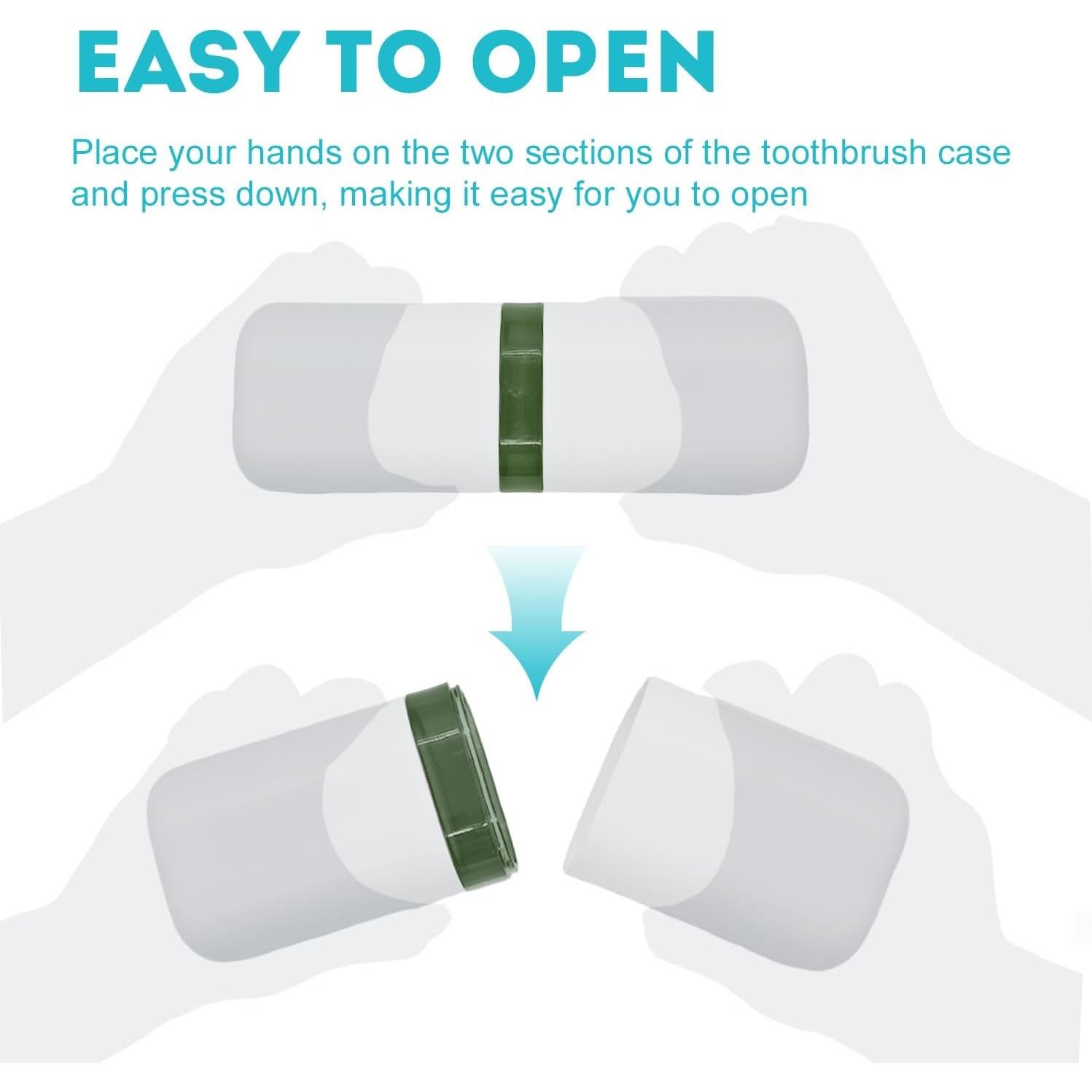 Portacepillos de Viaje FEHNAG con Vaso Enjuague 2 Piezas