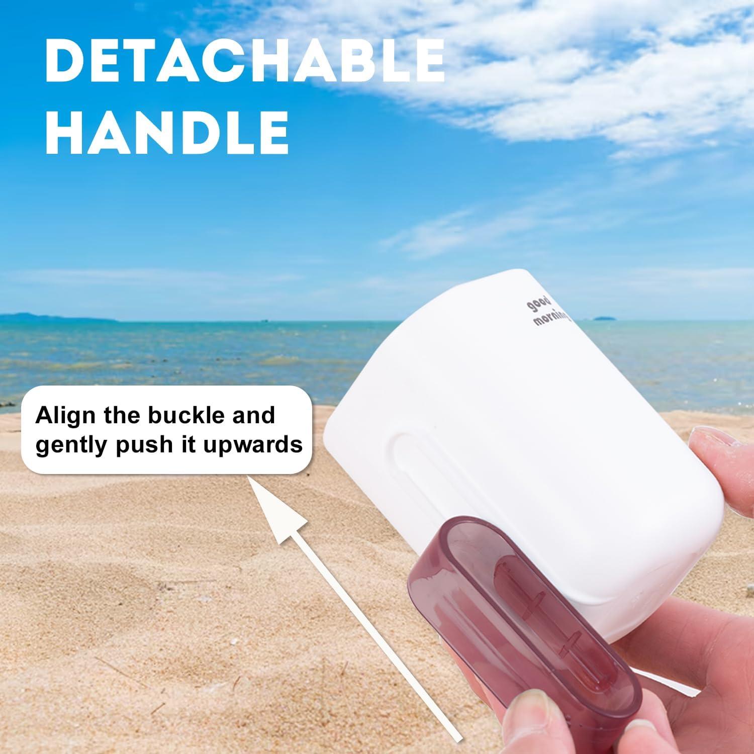 Portacepillos de Viaje FEHNAG con Vaso Enjuague 2 Piezas