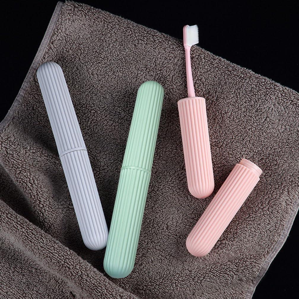 Estuche de Cepillo de Dientes de Viaje X-SHIYUN 2 Pcs Rosa Verde