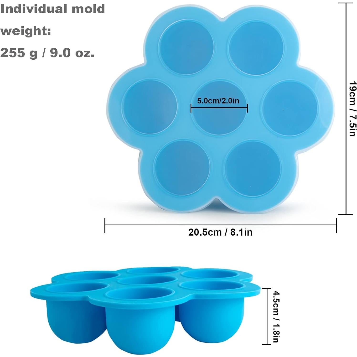 Molde de Silicona CHuangQi para Huevo y Muffins 2 Piezas